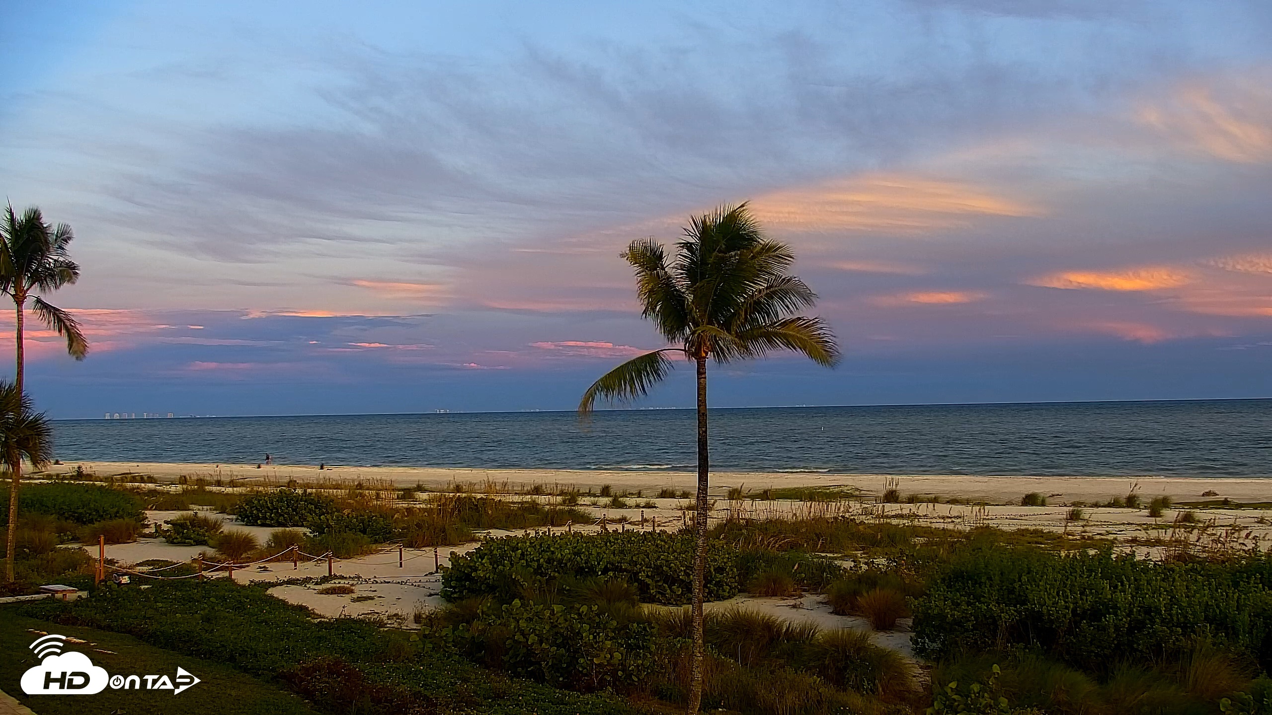 Snapshot of Sanibel Island Florida Live Beach Webcam taken Sep 18, 2026, 7:30pm EDT