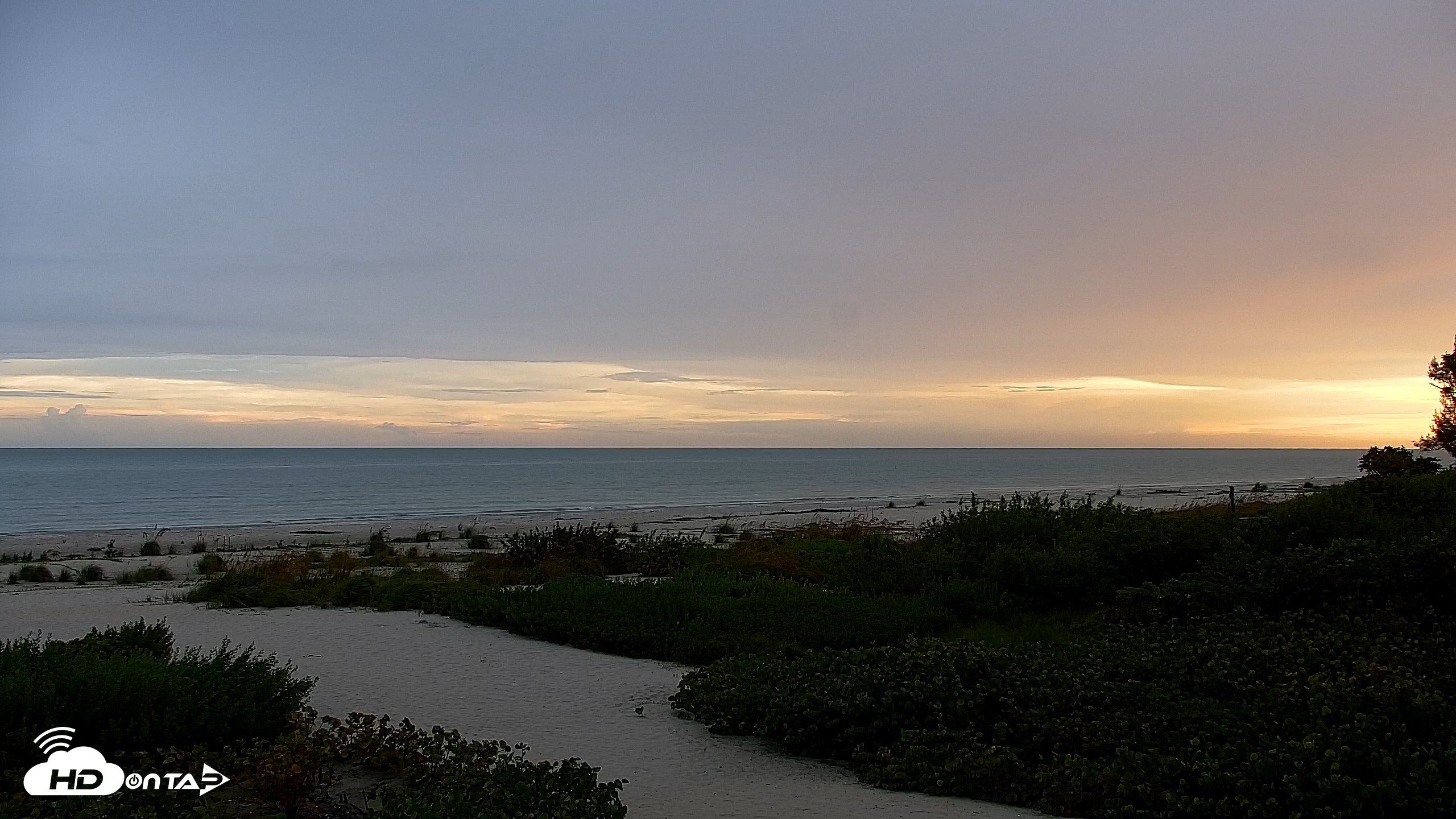 Snapshot of Sanibel Island Florida Live Beach Webcam taken Sep 10, 2026, 7:17pm EDT