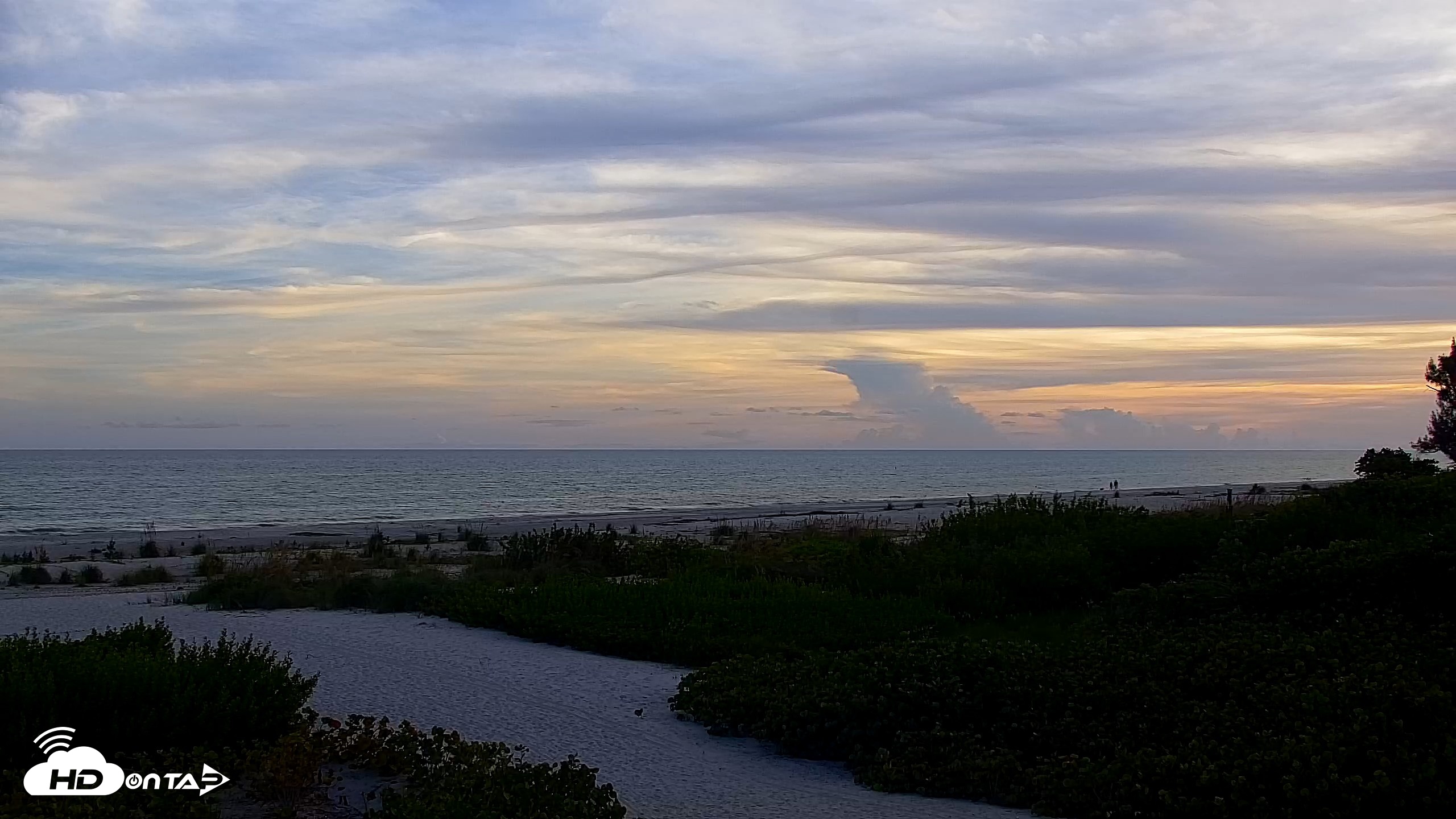Snapshot of Sanibel Island Florida Live Beach Webcam taken Oct 5, 2026, 6:50pm EDT
