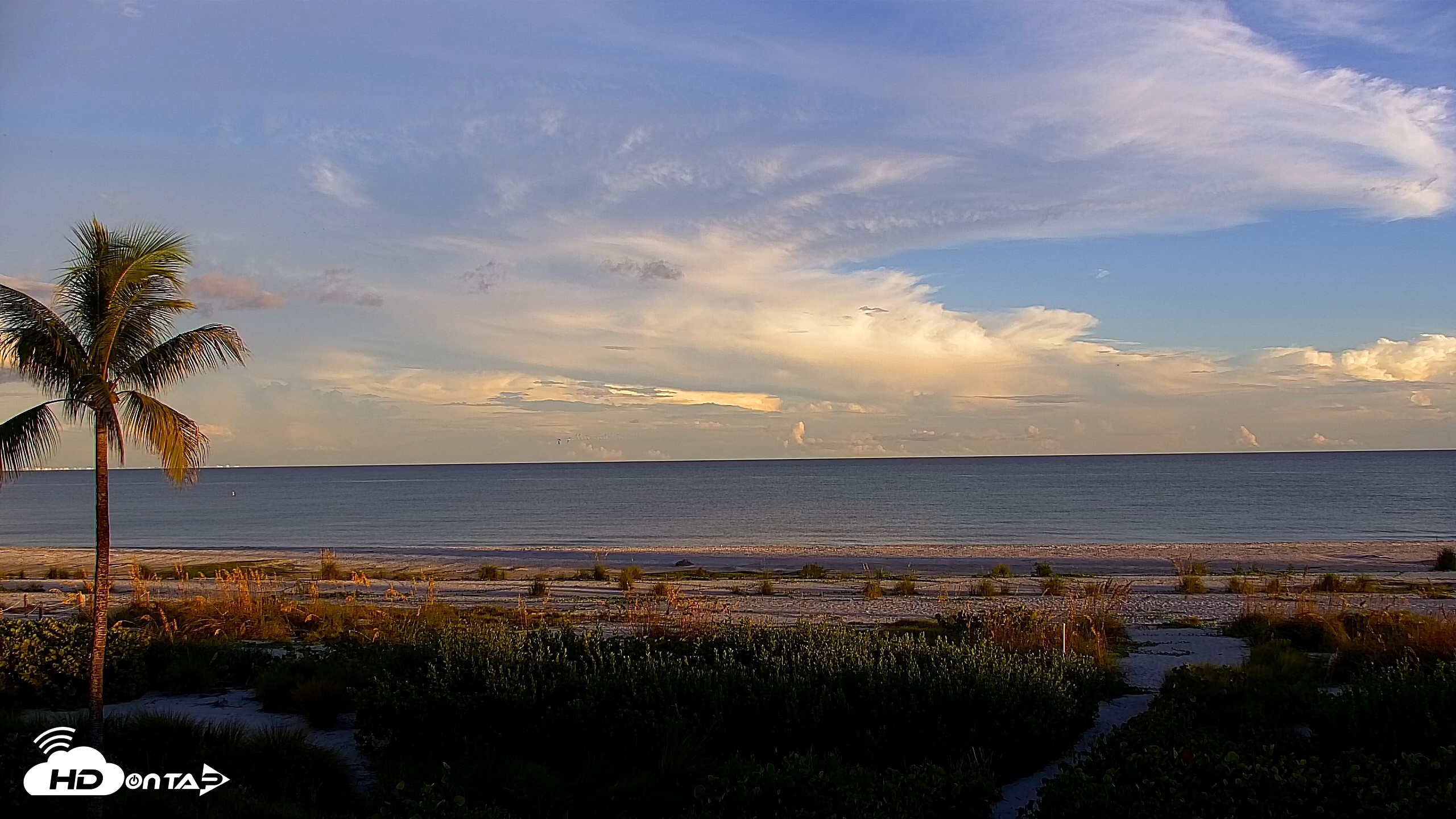 Snapshot of Sanibel Island Florida Live Beach Webcam taken Sep 20, 2026, 7:08pm EDT
