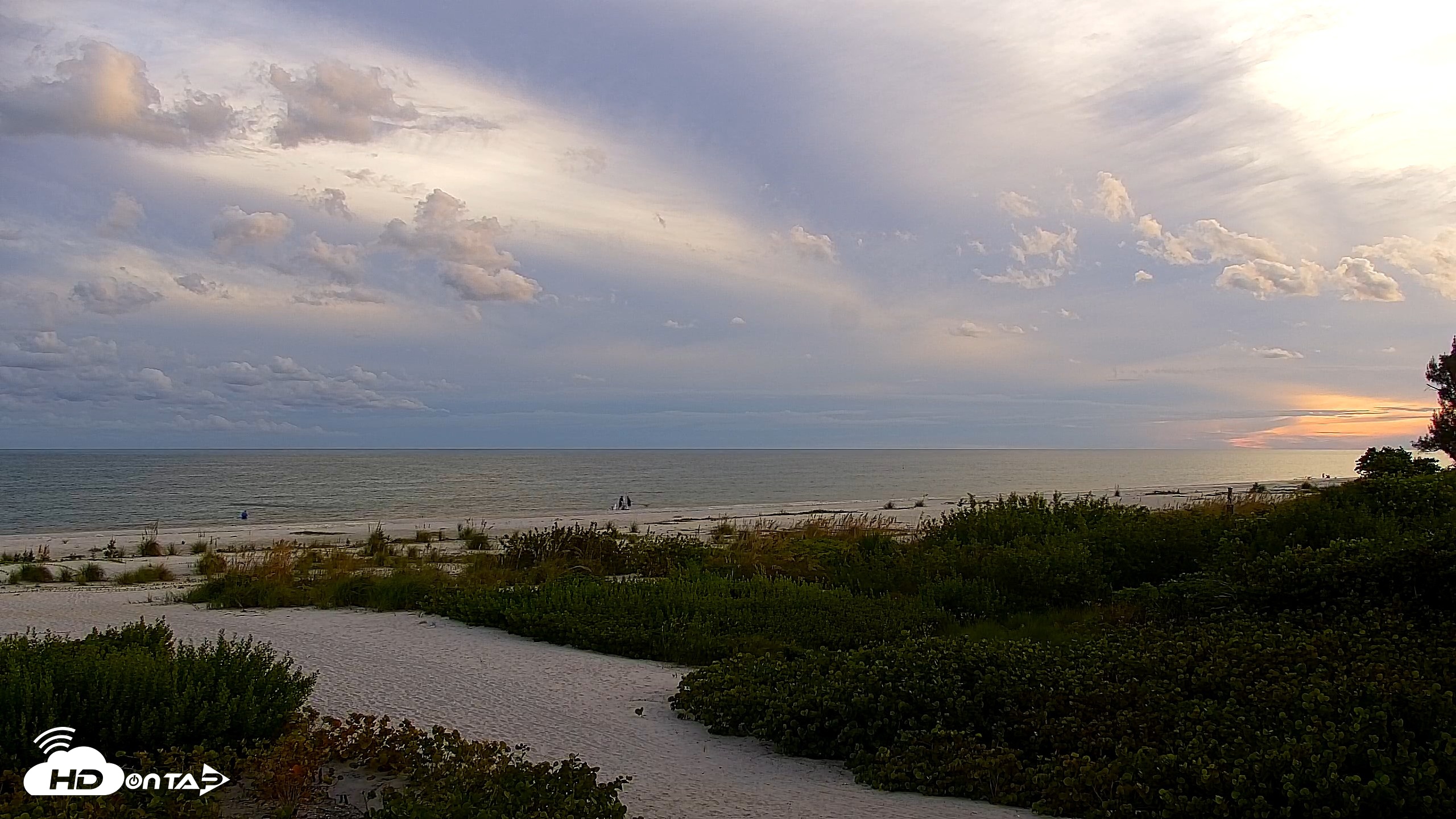 Snapshot of Sanibel Island Florida Live Beach Webcam taken Sep 28, 2026, 7:04pm EDT