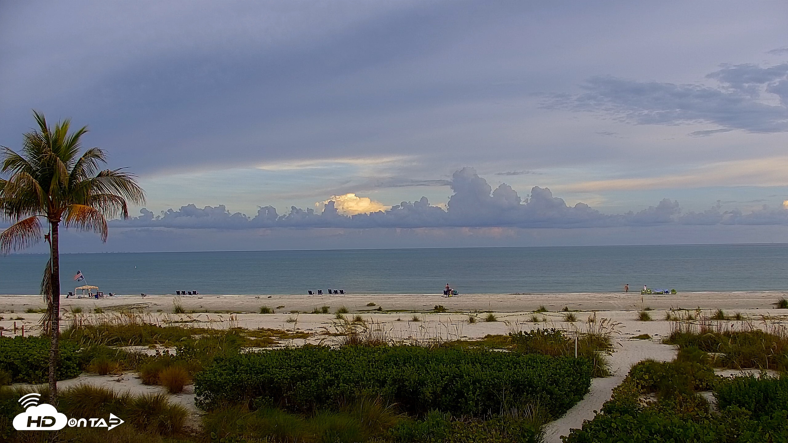 Snapshot of Sanibel Island Florida Live Beach Webcam taken Jul 4, 2026, 7:13pm EDT