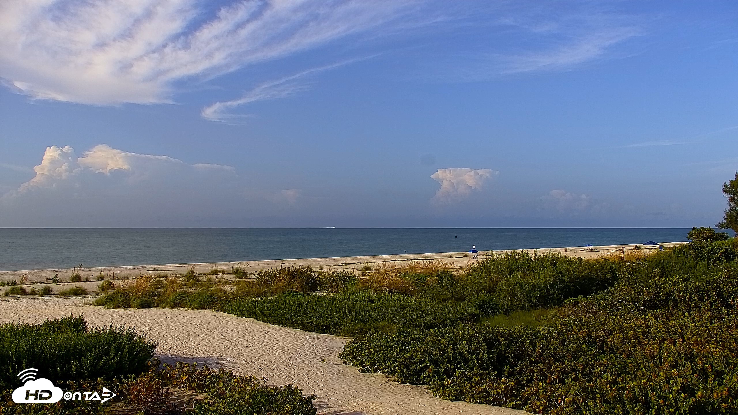 Snapshot of Sanibel Island Florida Live Beach Webcam taken Sep 16, 2026, 8:49am EDT