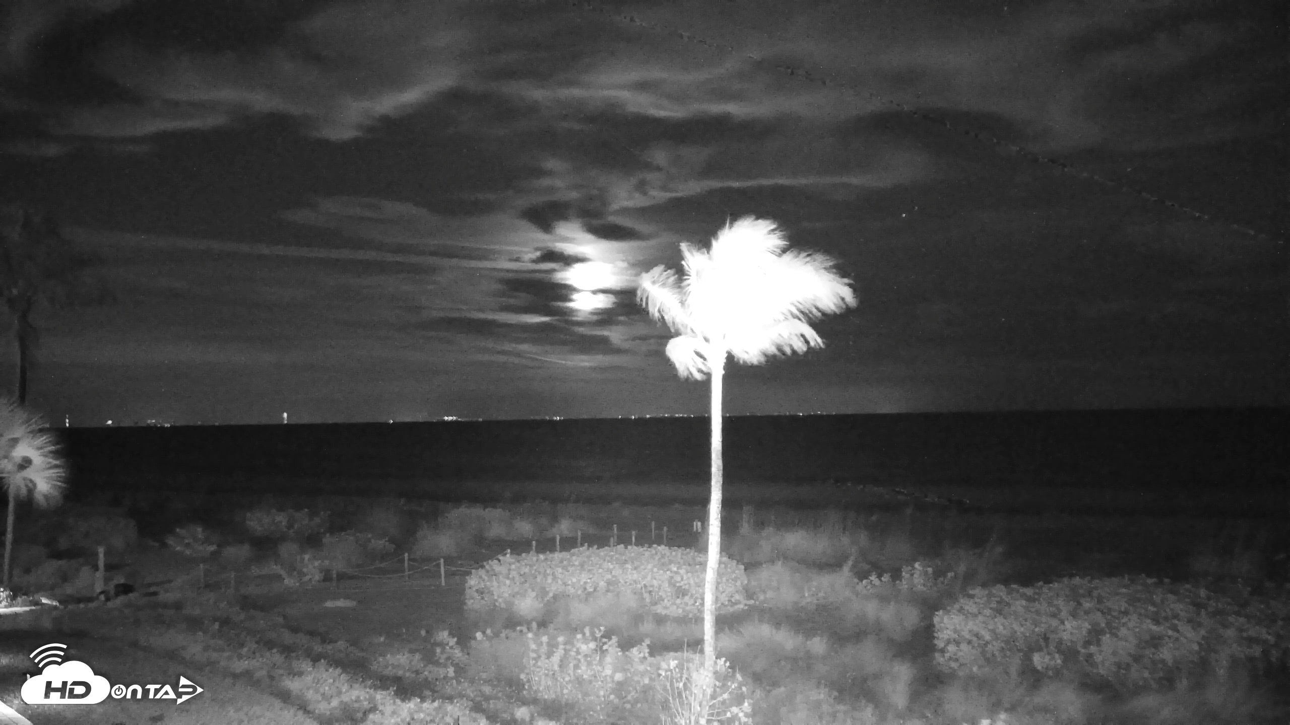 Snapshot of Sanibel Island Florida Live Beach Webcam taken May 6, 2026, 12:27am EDT