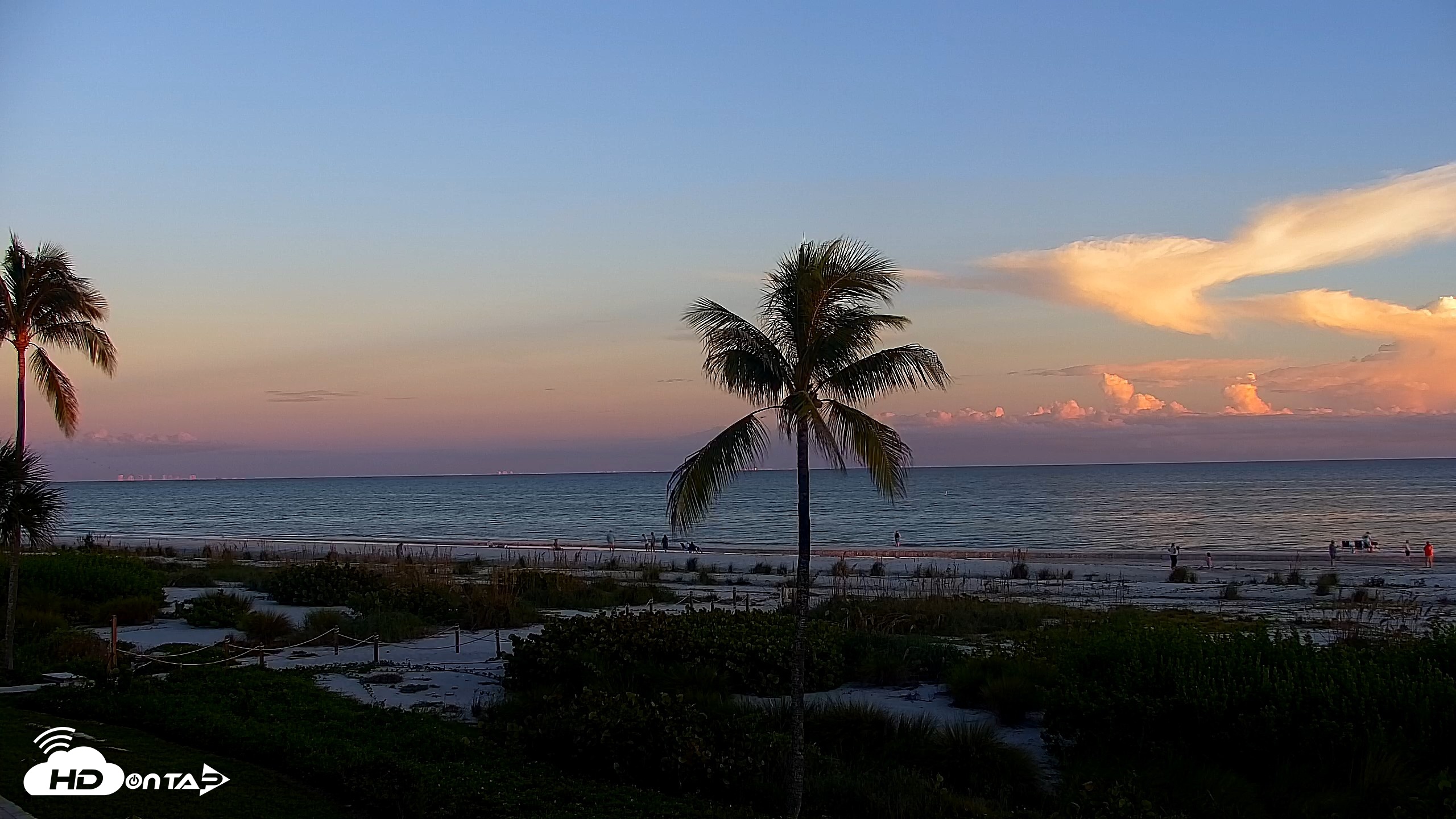 Snapshot of Sanibel Island Florida Live Beach Webcam taken Oct 14, 2026, 6:55pm EDT