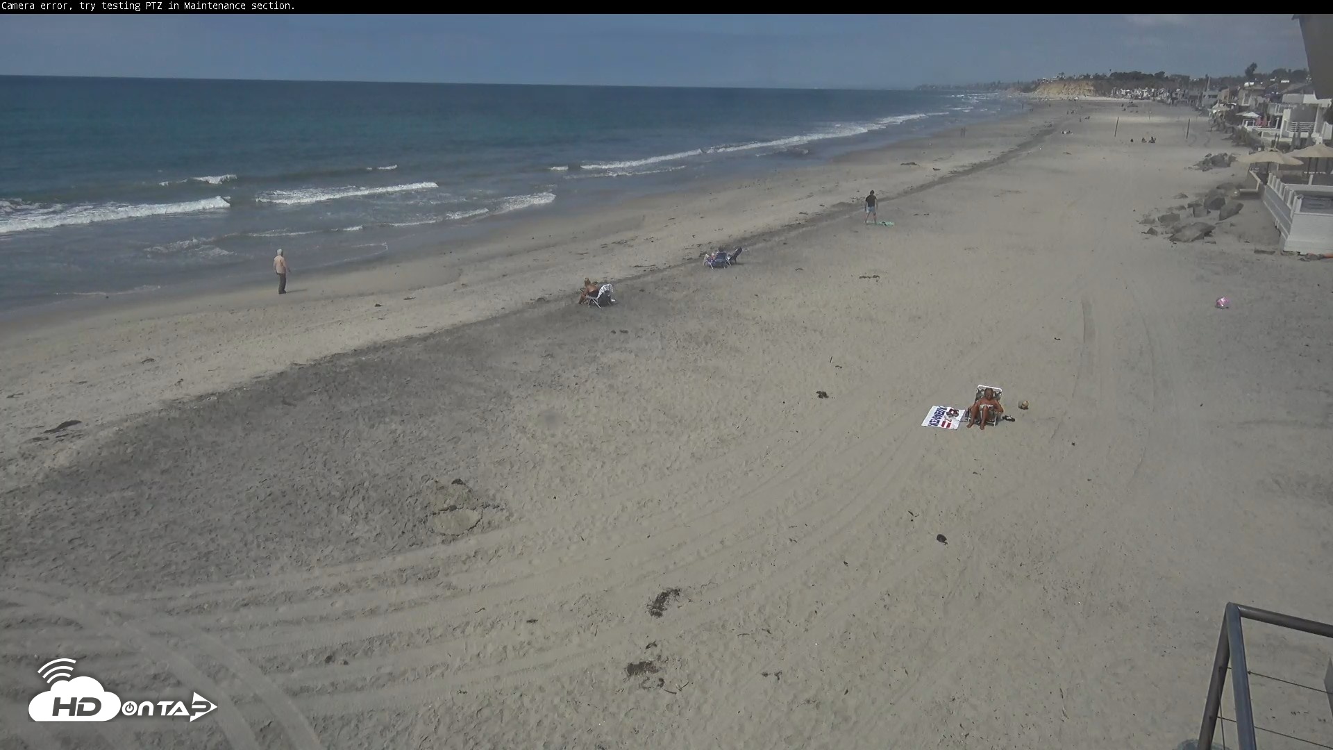 Snapshot of Del Mar Beach South Roaming Live Webcam taken Sep 21, 2026, 12:47pm PDT