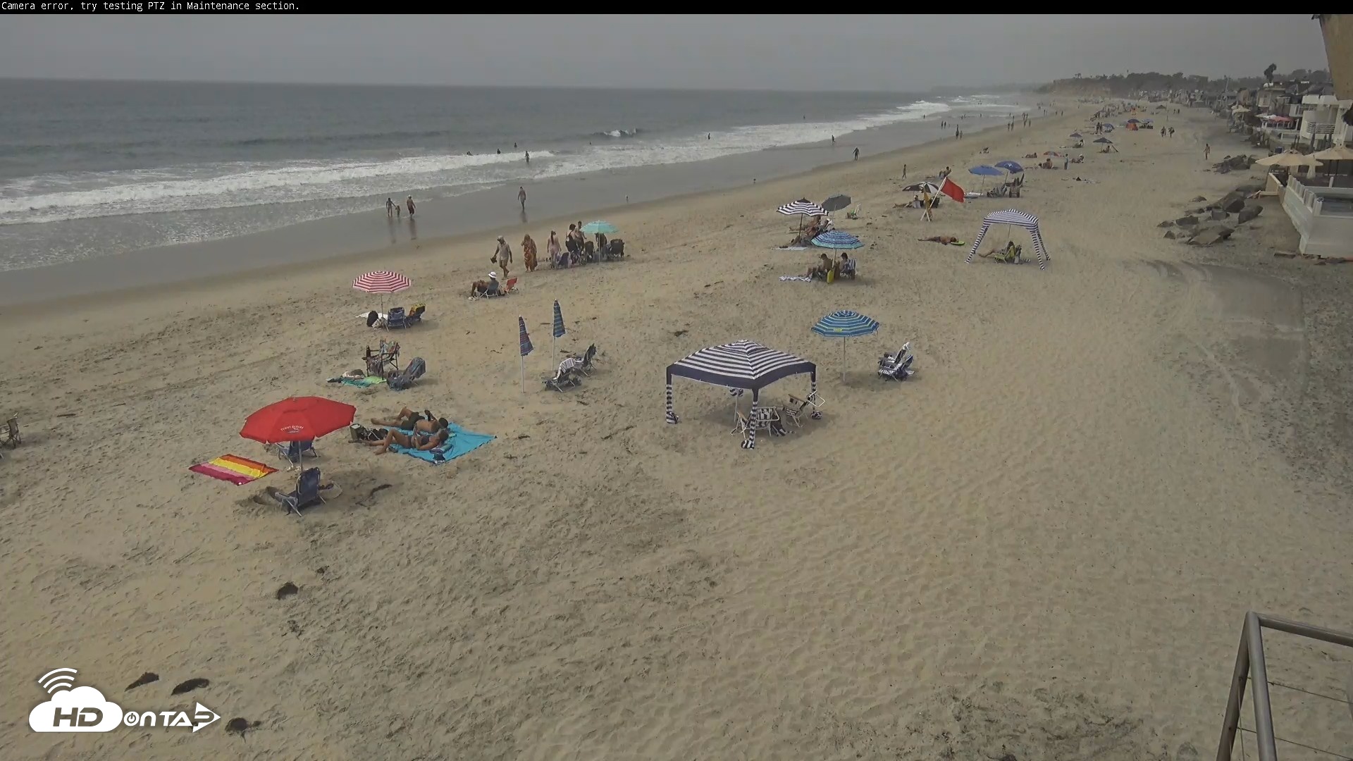 Snapshot of Del Mar Beach South Roaming Live Webcam taken Aug 27, 2026, 2:06pm PDT