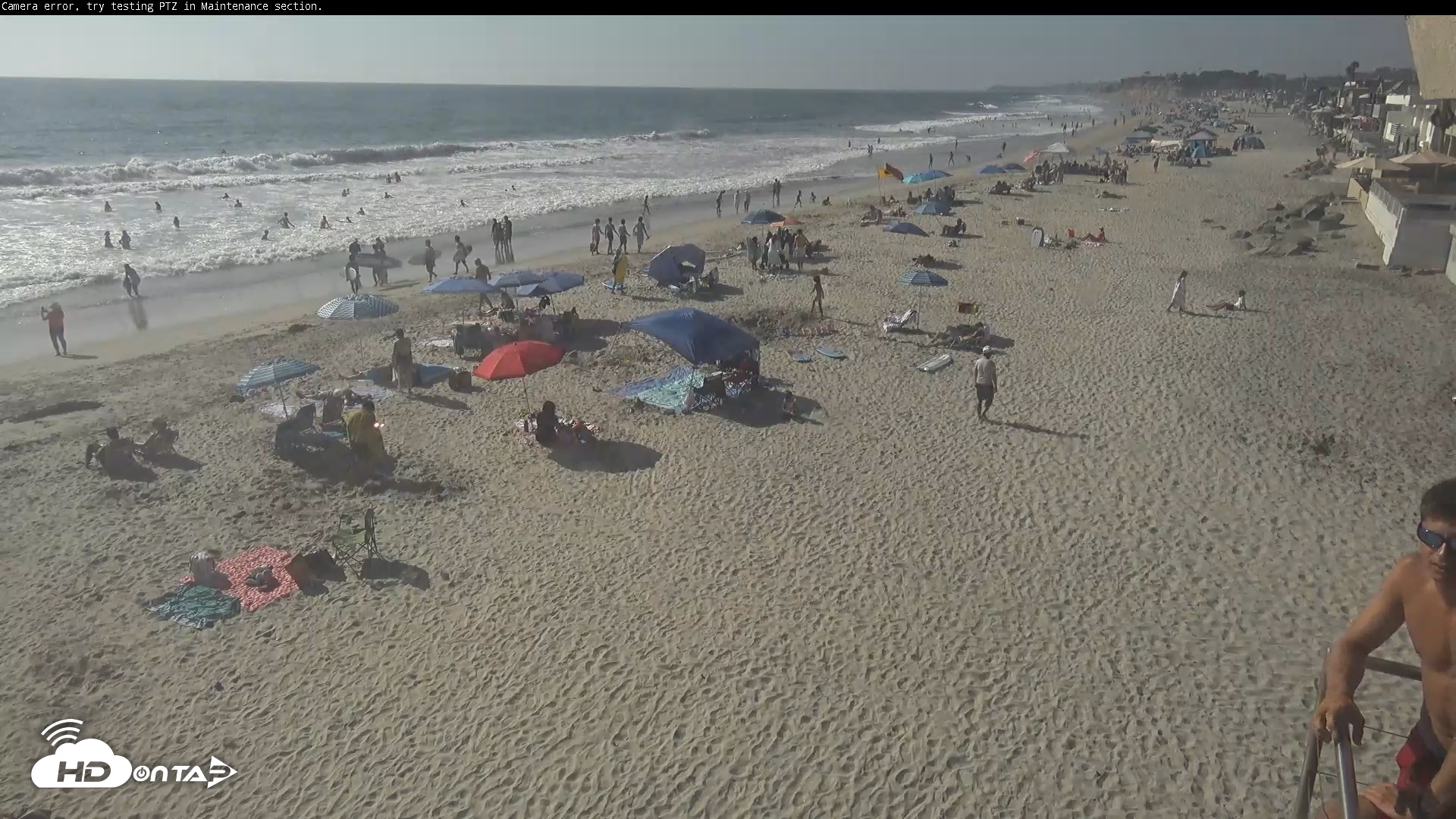 Snapshot of Del Mar Beach South Roaming Live Webcam taken Jul 19, 2026, 5:00pm PDT