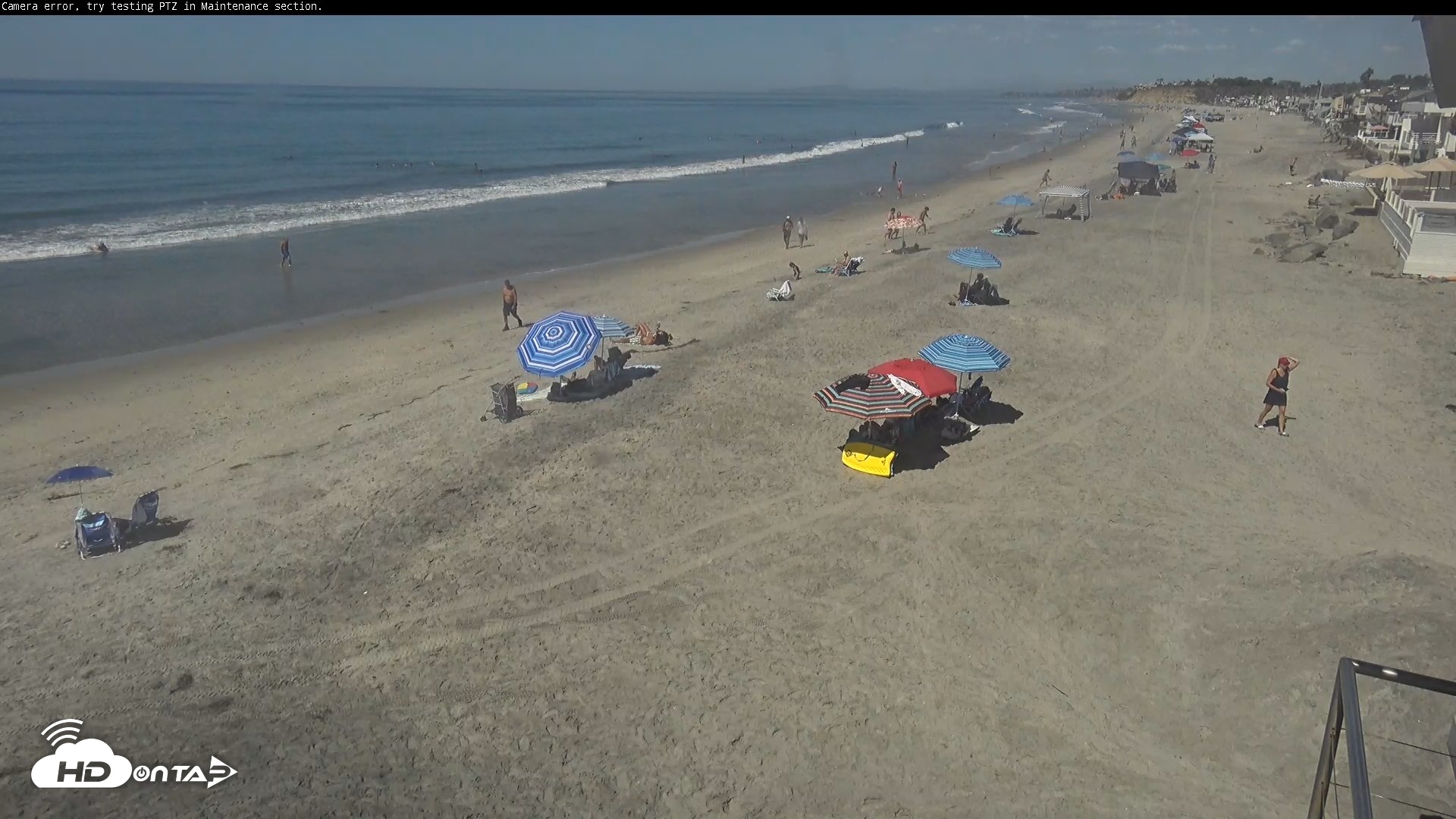 Snapshot of Del Mar Beach South Roaming Live Webcam taken Oct 5, 2026, 12:50pm PDT