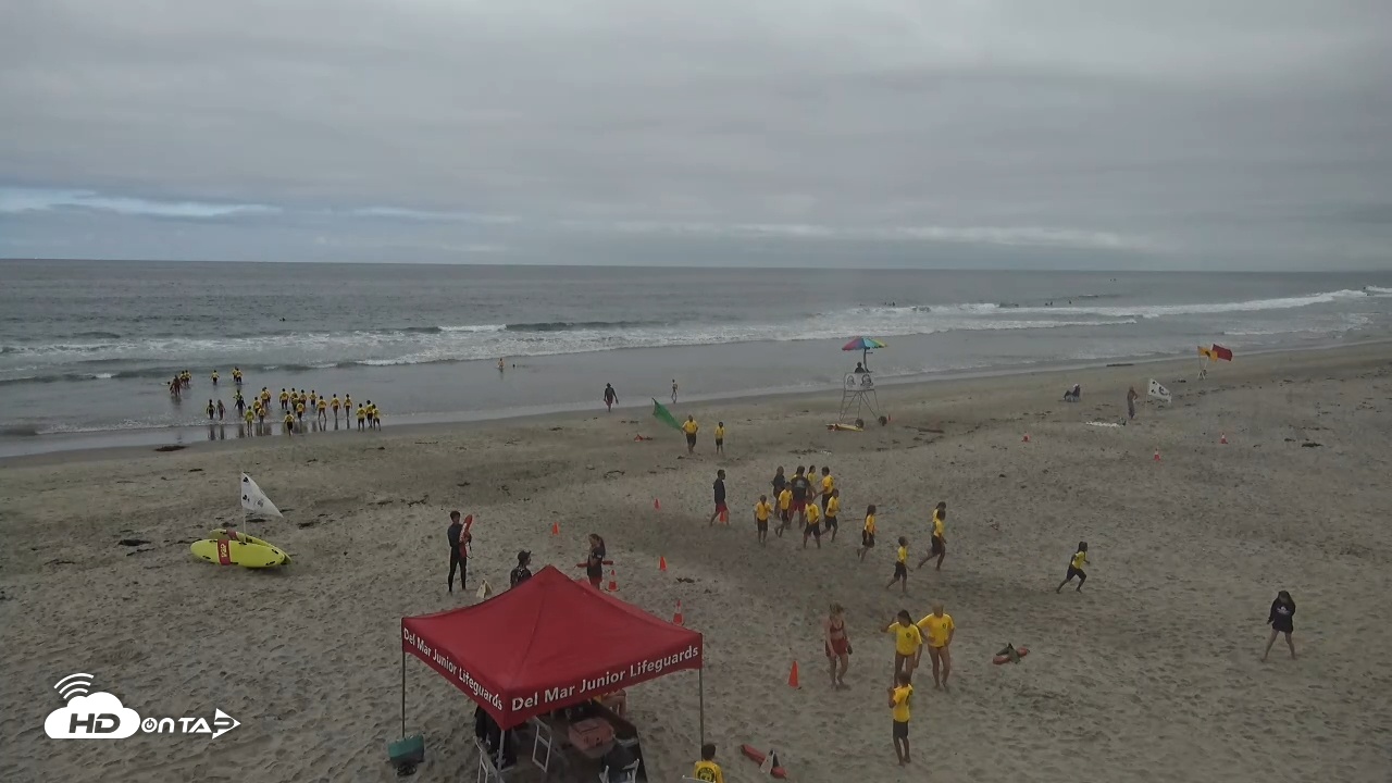 Snapshot of Del Mar Beach South Roaming Live Webcam taken Jul 18, 2025, 10:01am PDT