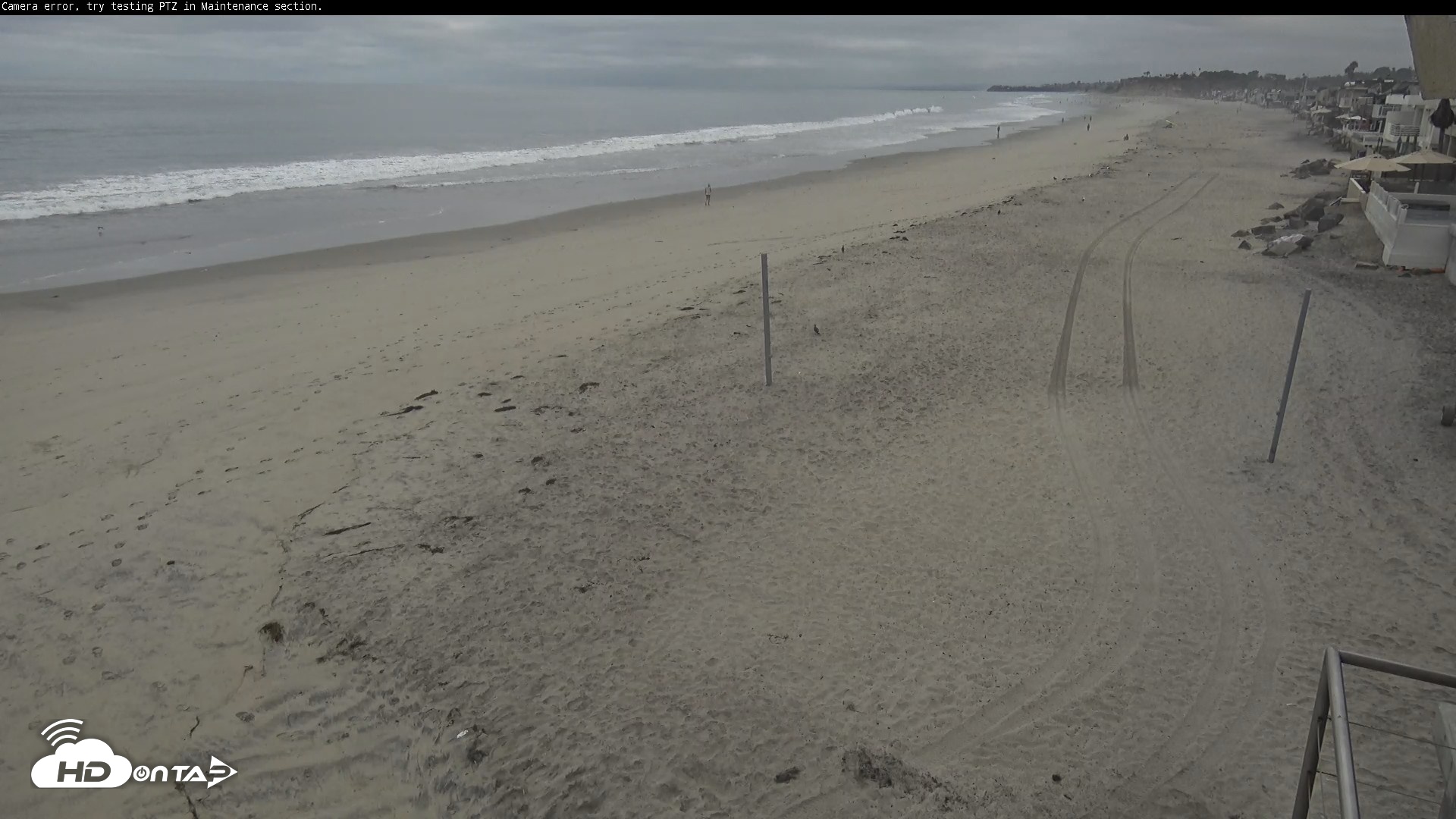 Snapshot of Del Mar Beach South Roaming Live Webcam taken Aug 14, 2026, 6:54am PDT