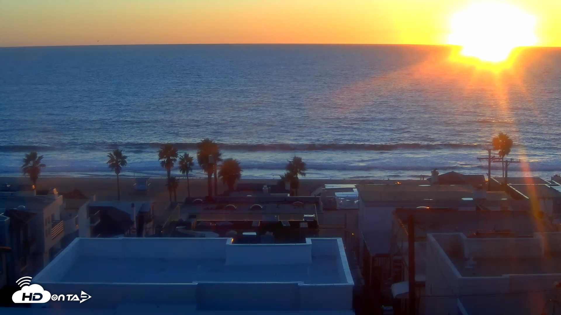 Snapshot of El Porto Overlook Live Surf Camera taken Oct 15, 2025, 6:17pm PDT