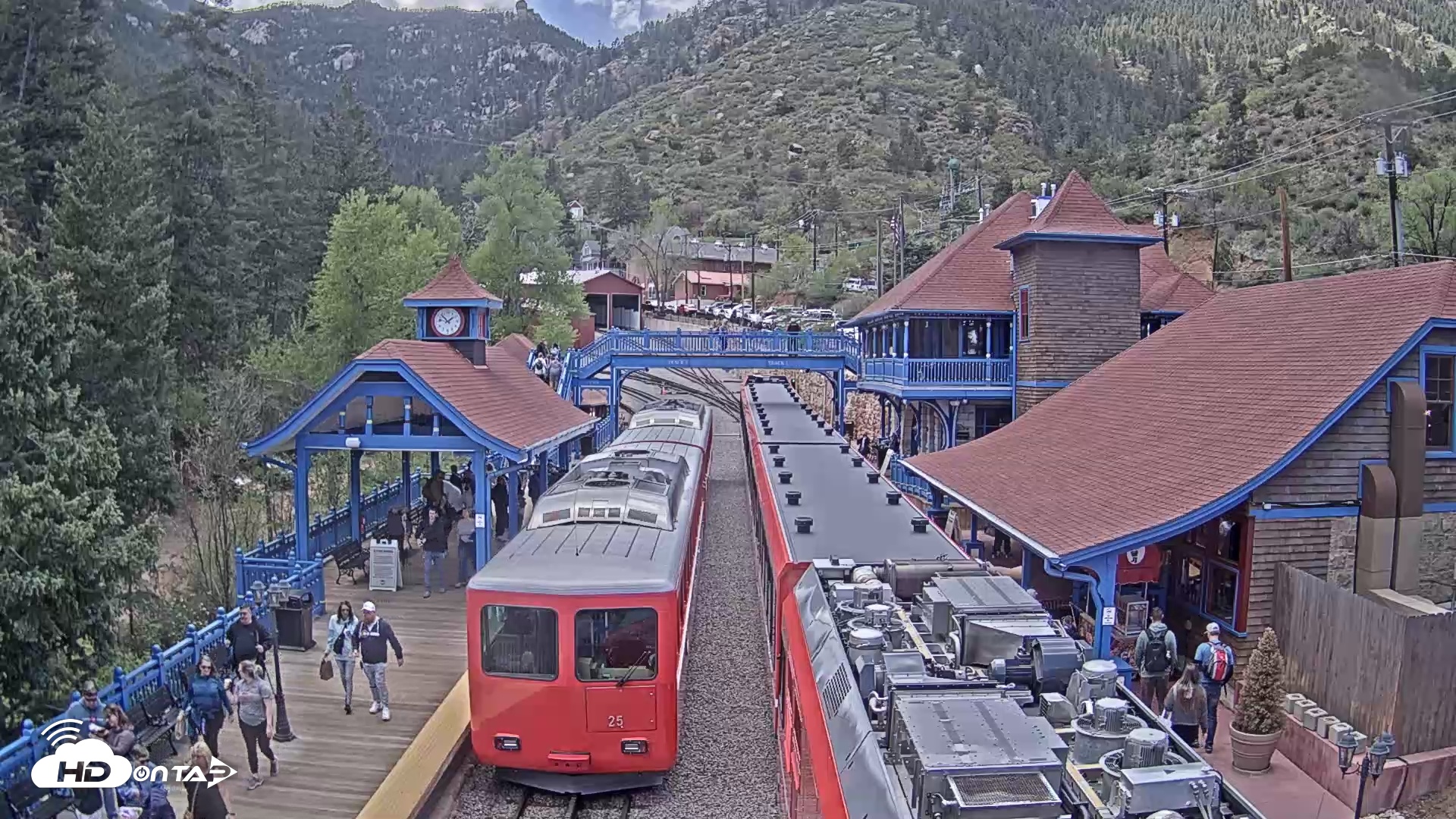 Snapshot of Pikes Peak COG Railway taken May 17, 2025, 1:53pm MDT