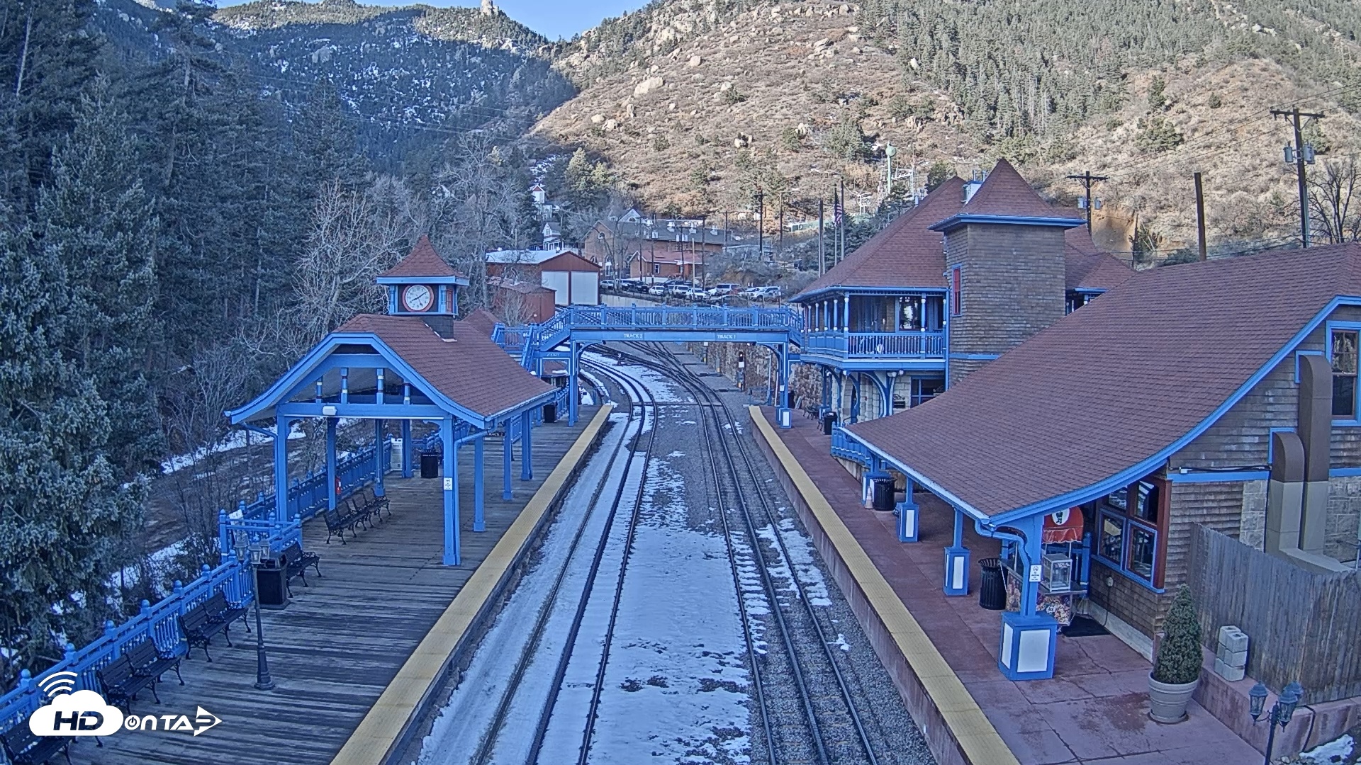 Snapshot of Pikes Peak COG Railway Live Webcam taken Feb 5, 2025, 8:10am MST