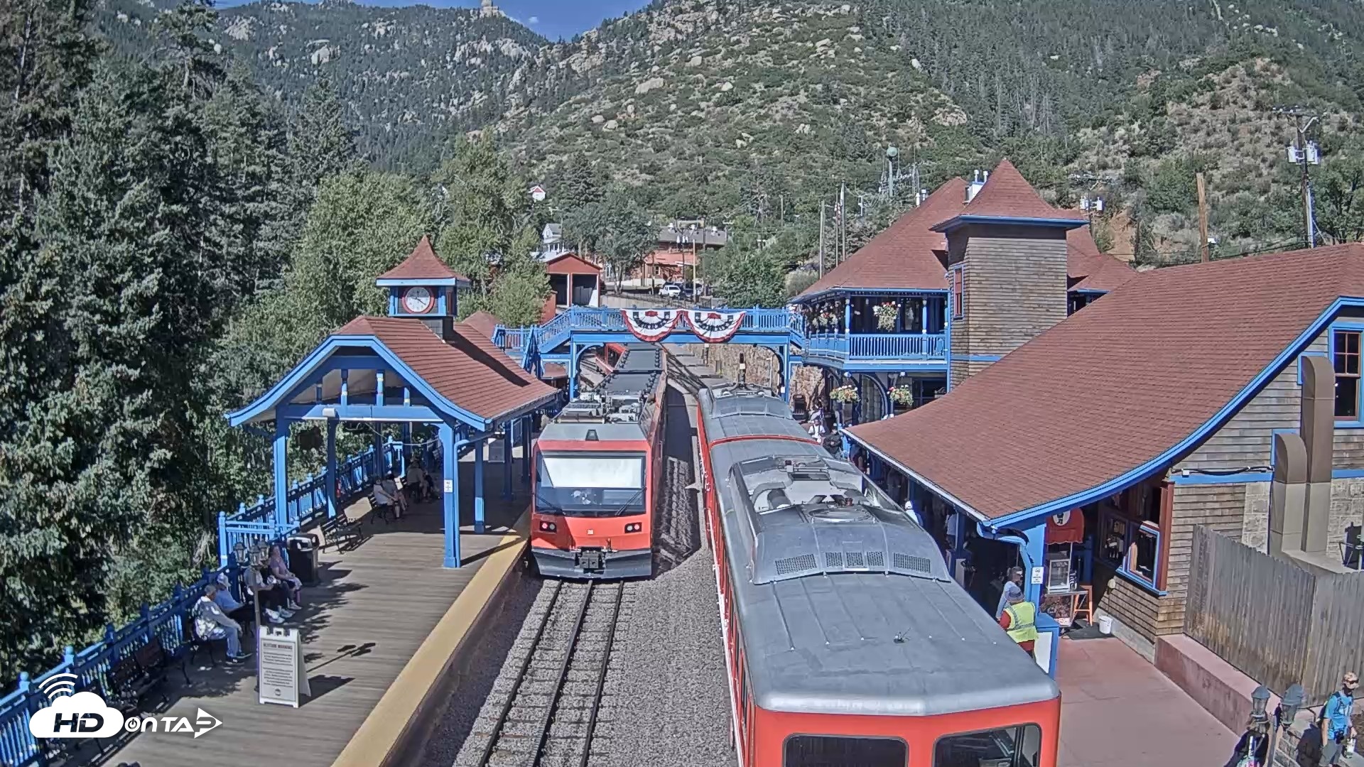 Snapshot of Pikes Peak COG Railway Live Webcam taken Jul 12, 2026, 9:24am MDT