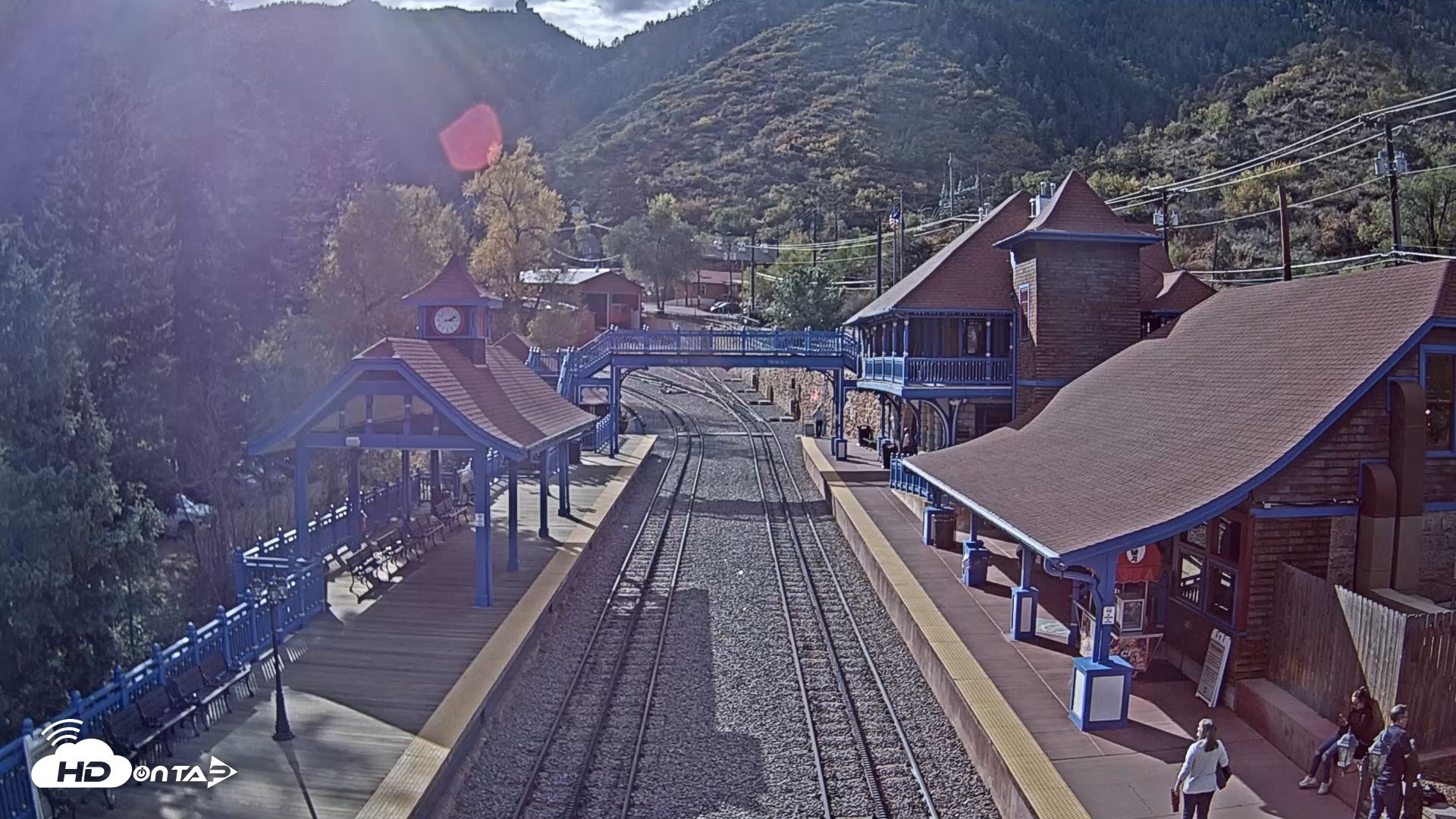 Snapshot of Pikes Peak COG Railway Live Webcam taken Oct 19, 2026, 3:12pm MDT