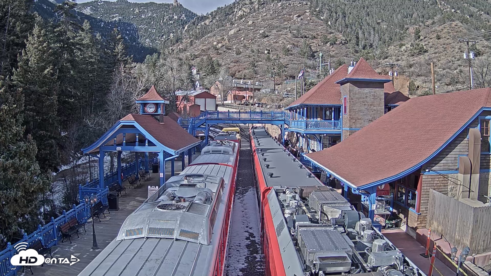 Snapshot of Pikes Peak COG Railway Live Webcam taken Feb 8, 2026, 9:37am MST