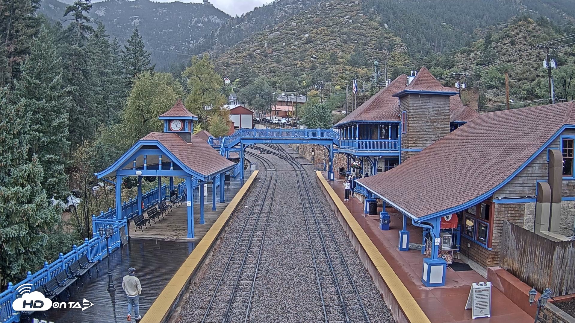 Snapshot of Pikes Peak COG Railway Live Webcam taken Sep 30, 2026, 1:28pm MDT