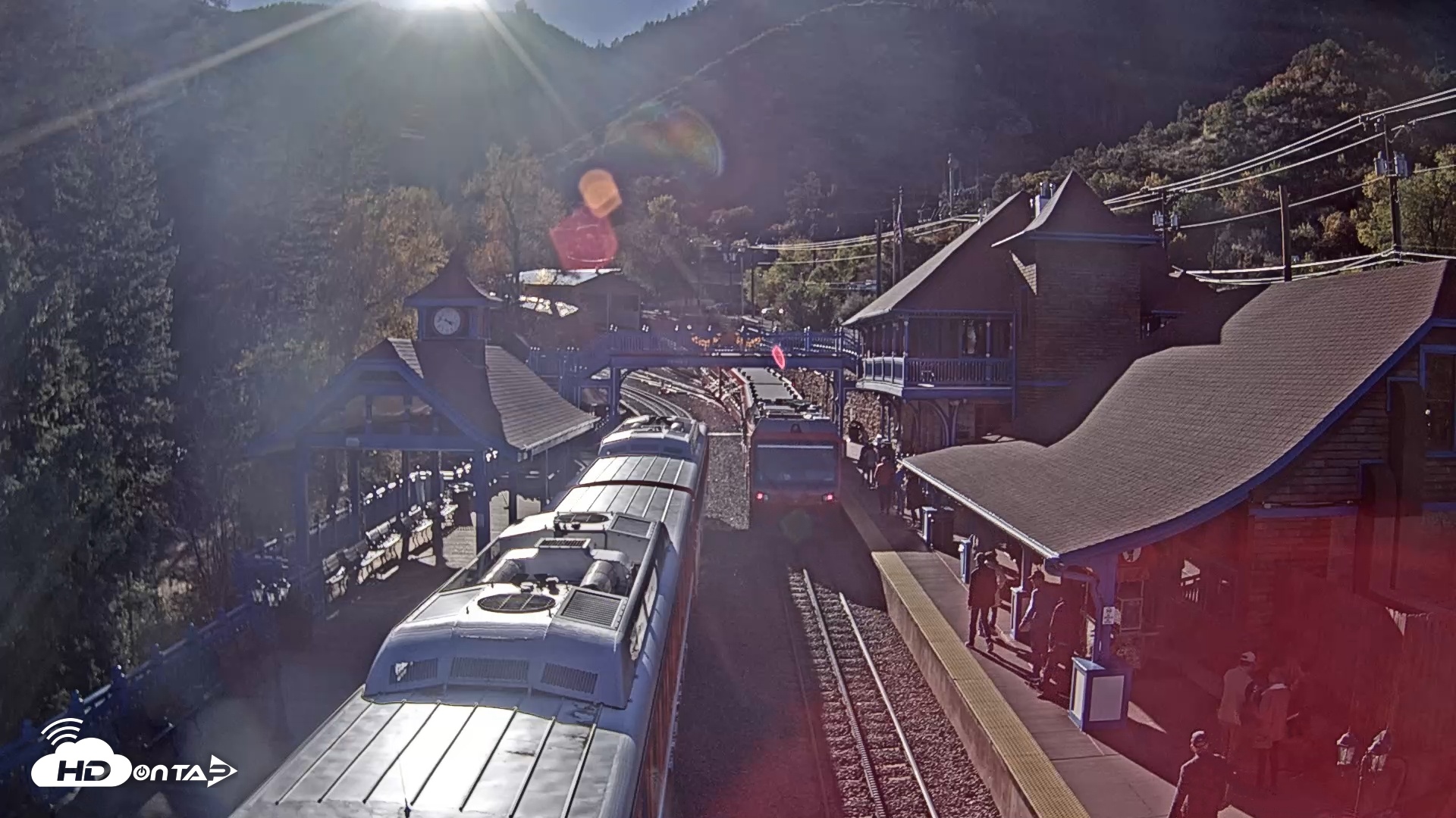 Snapshot of Pikes Peak COG Railway Live Webcam taken Oct 19, 2025, 4:18pm MDT