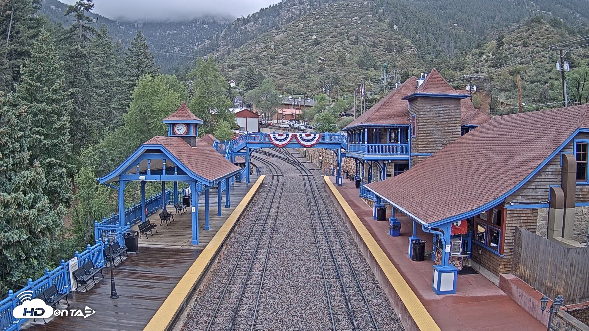 Snapshot of Pikes Peak COG Railway Live Webcam taken May 27, 2026, 6:44am MDT