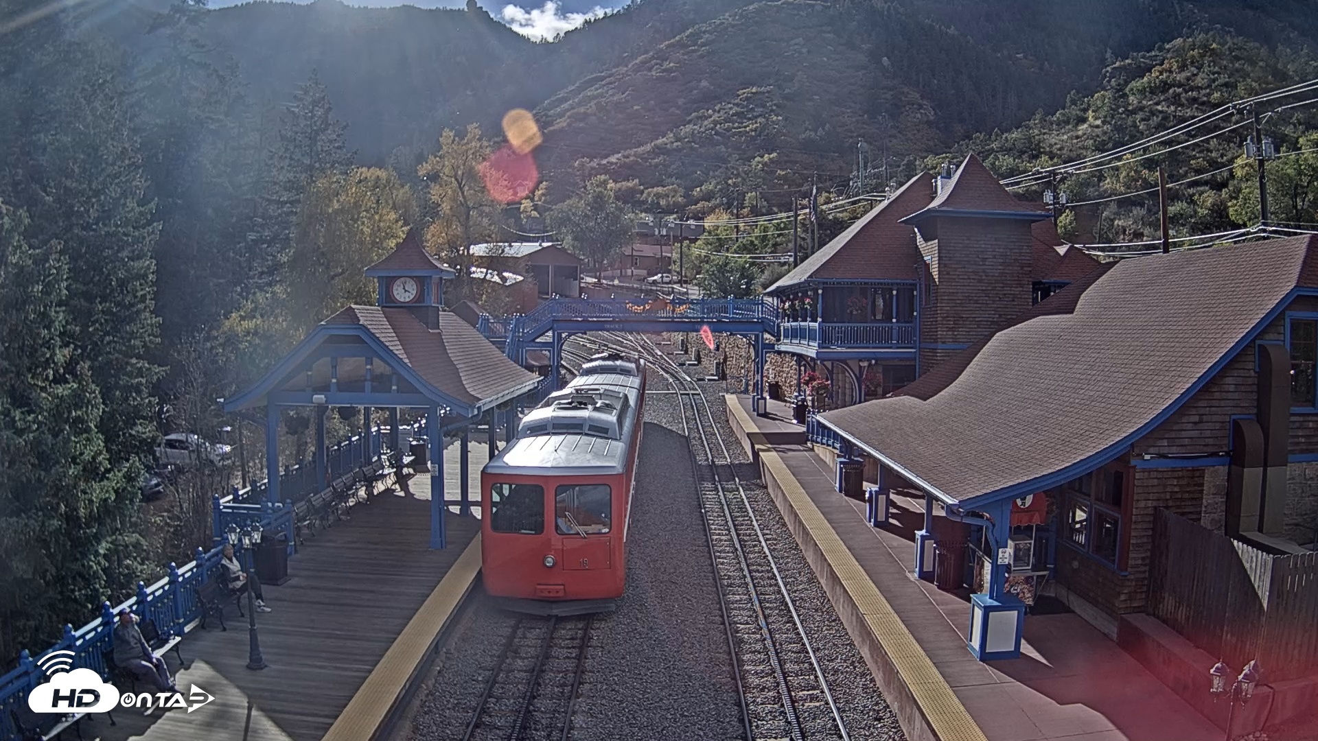 Snapshot of Pikes Peak COG Railway Live Webcam taken Oct 14, 2025, 3:57pm MDT