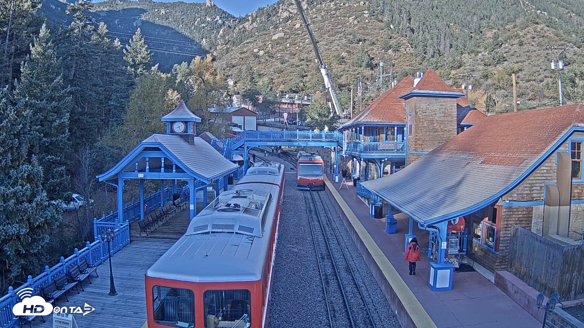 Snapshot of Pikes Peak COG Railway Live Webcam taken Oct 16, 2026, 8:26am MDT