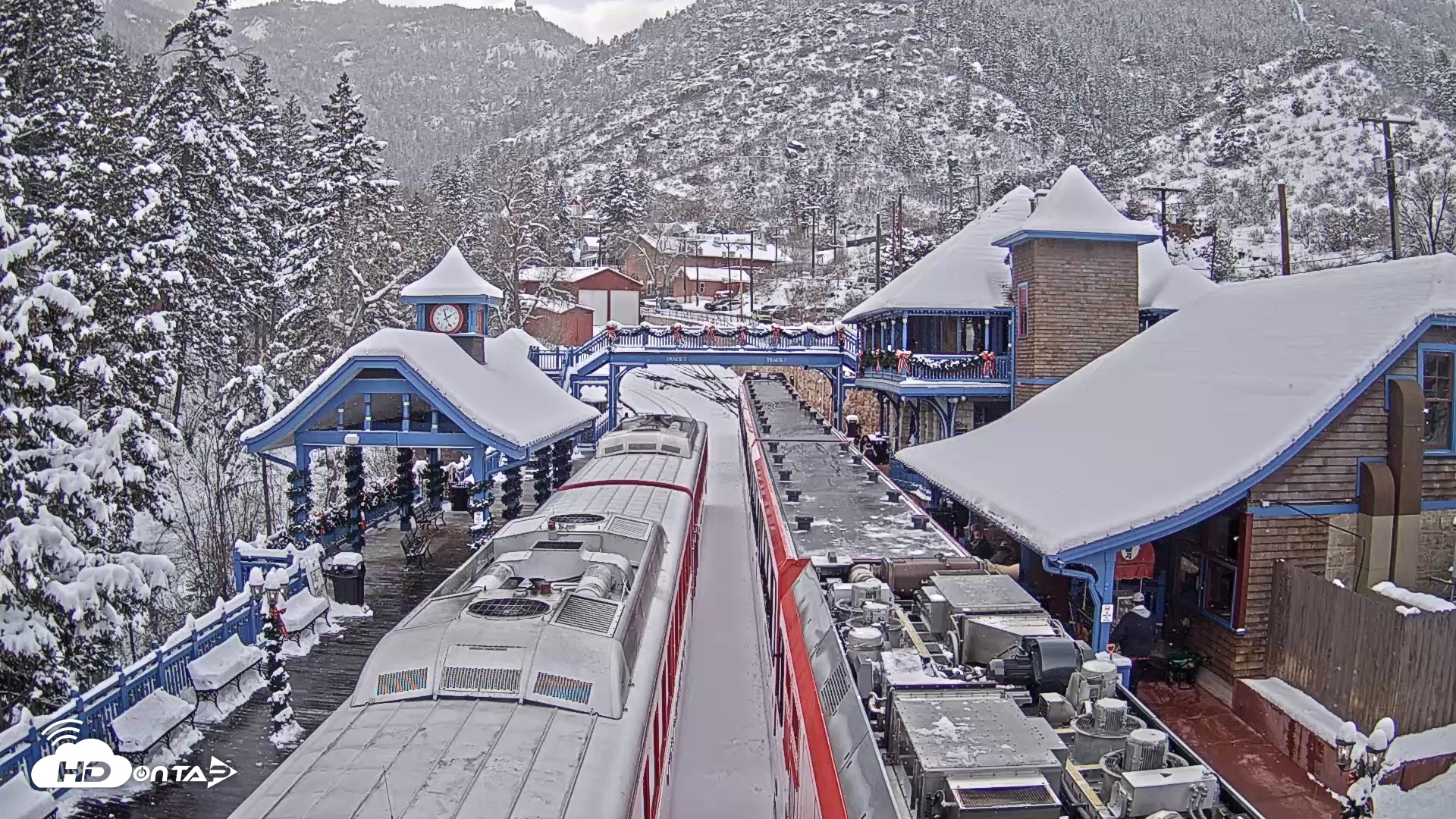 Snapshot of Pikes Peak COG Railway Live Webcam taken Jan 9, 2026, 1:58pm MST