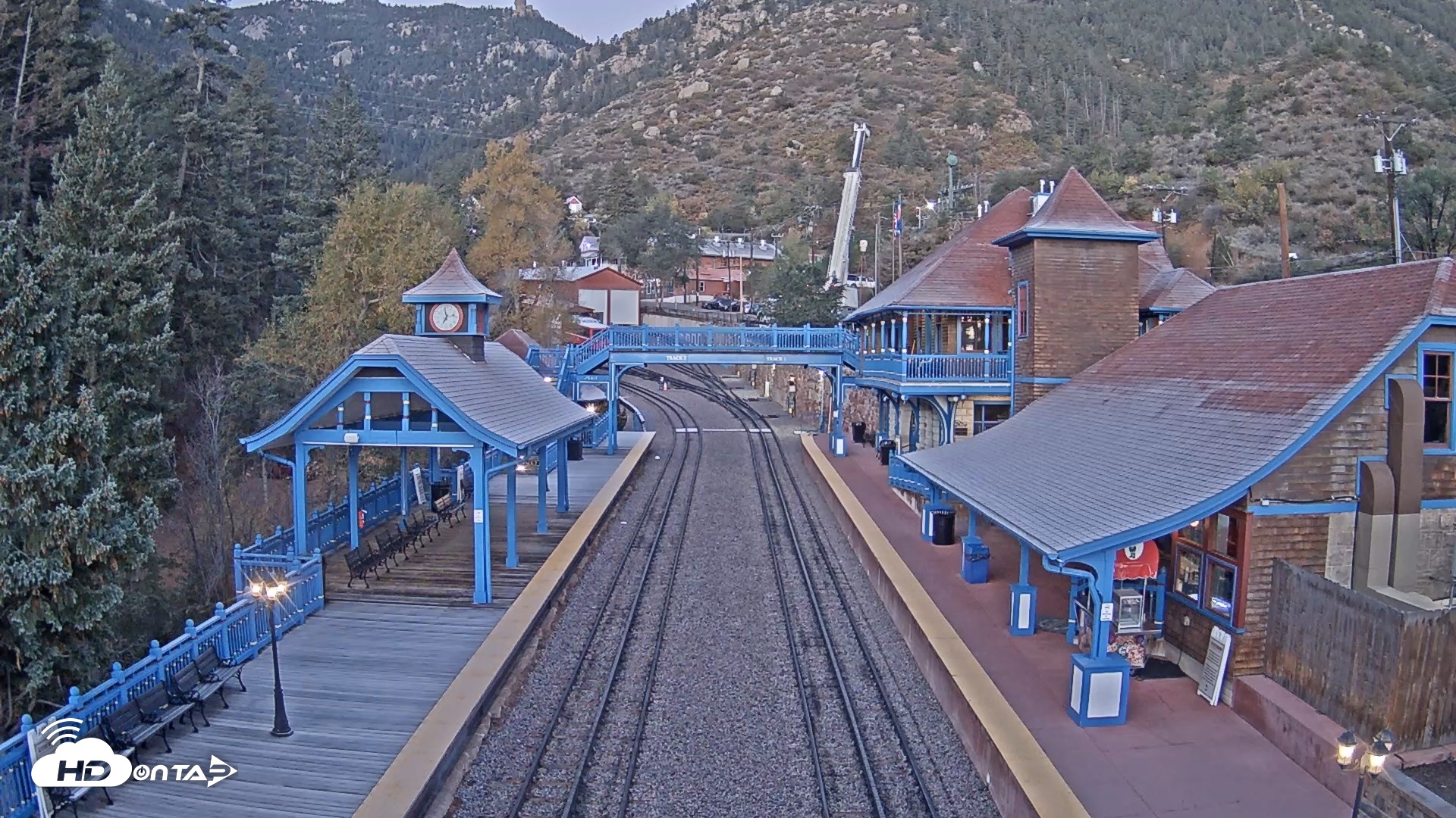 Snapshot of Pikes Peak COG Railway Live Webcam taken Oct 16, 2026, 6:59am MDT