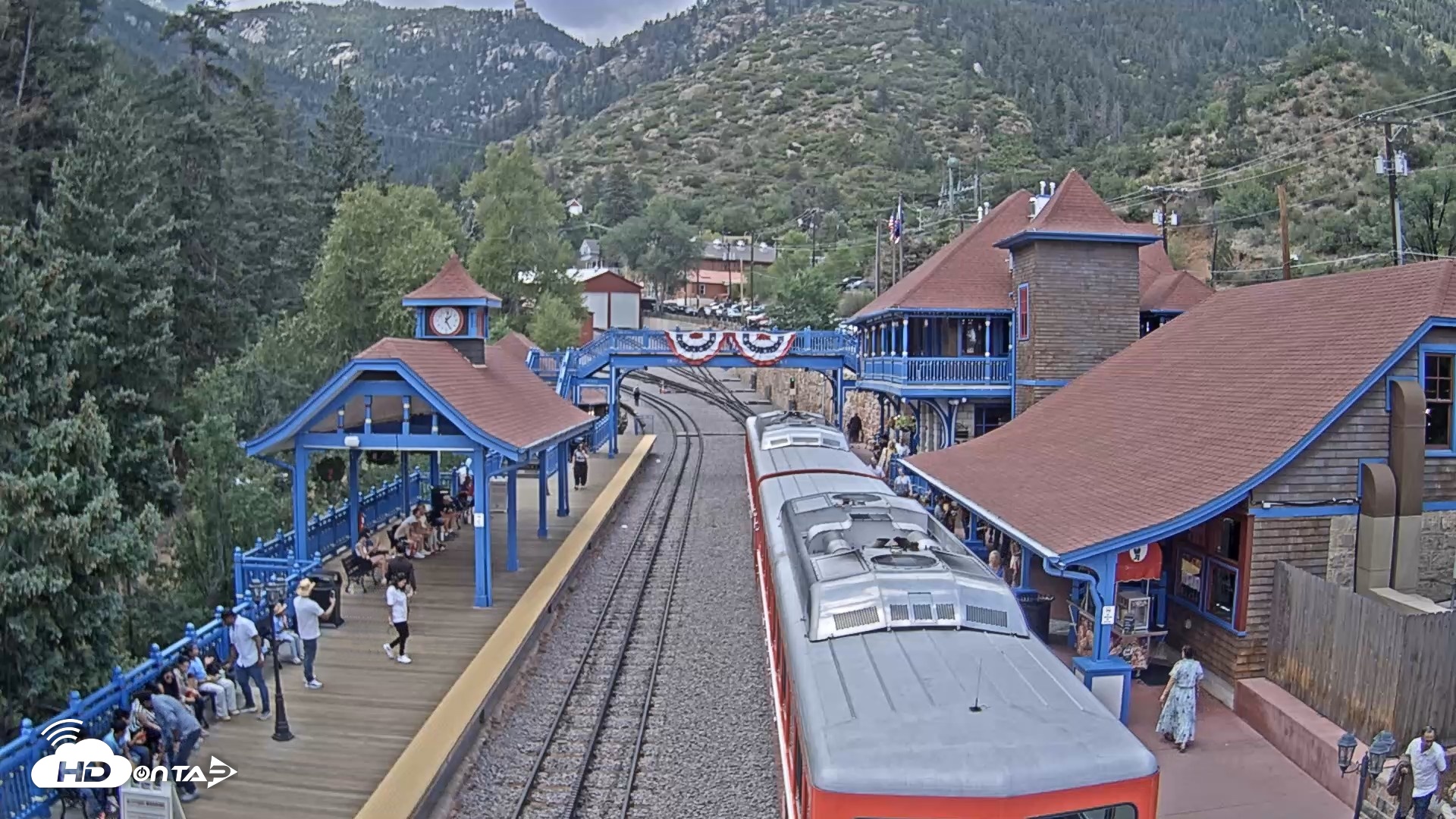 Snapshot of Pikes Peak COG Railway Live Webcam taken Jul 24, 2026, 1:26pm MDT