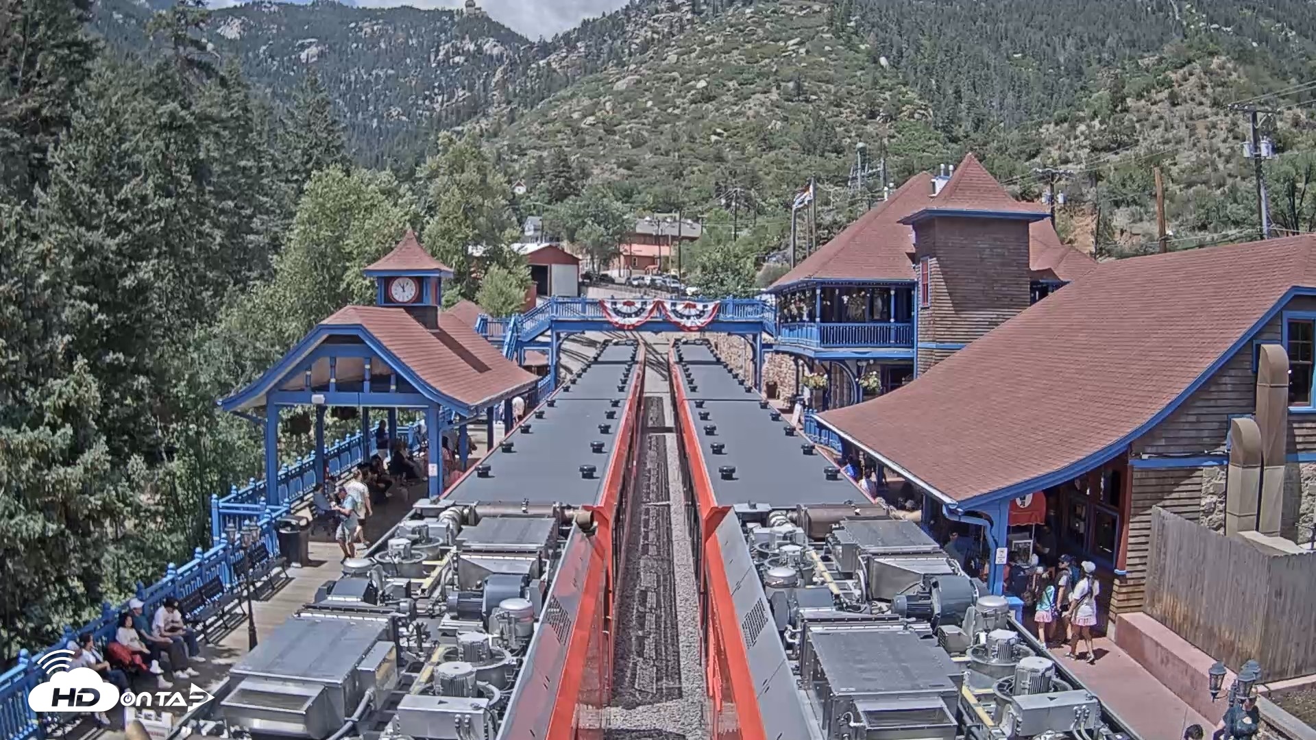 Snapshot of Pikes Peak COG Railway Live Webcam taken Jul 11, 2026, 11:54am MDT