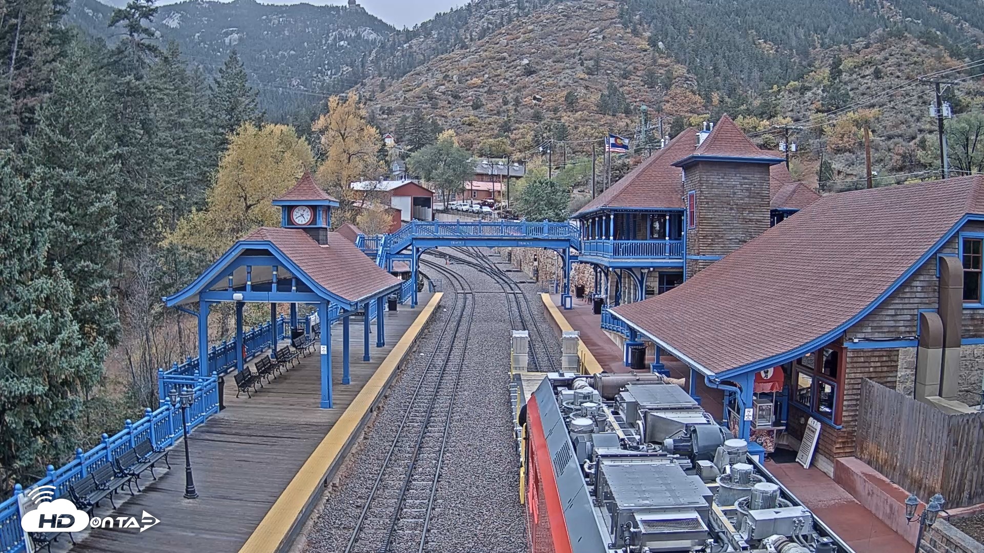 Snapshot of Pikes Peak COG Railway Live Webcam taken Oct 22, 2026, 4:41pm MDT