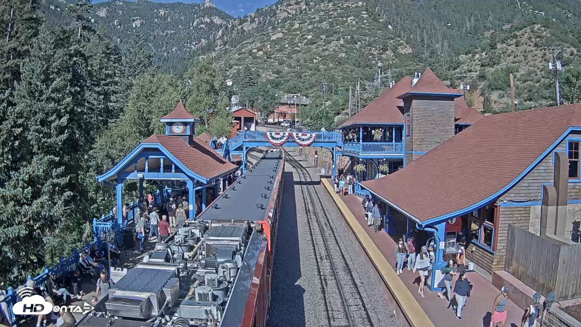 Snapshot of Pikes Peak COG Railway Live Webcam taken Jul 12, 2026, 8:58am MDT