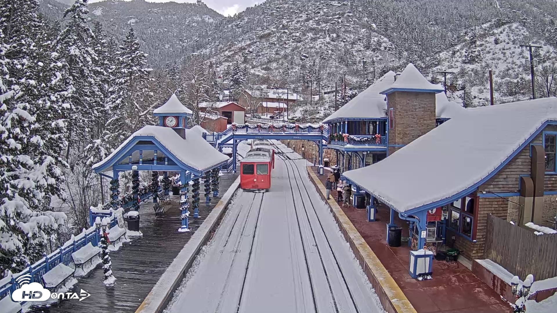 Snapshot of Pikes Peak COG Railway Live Webcam taken Jan 9, 2026, 2:06pm MST