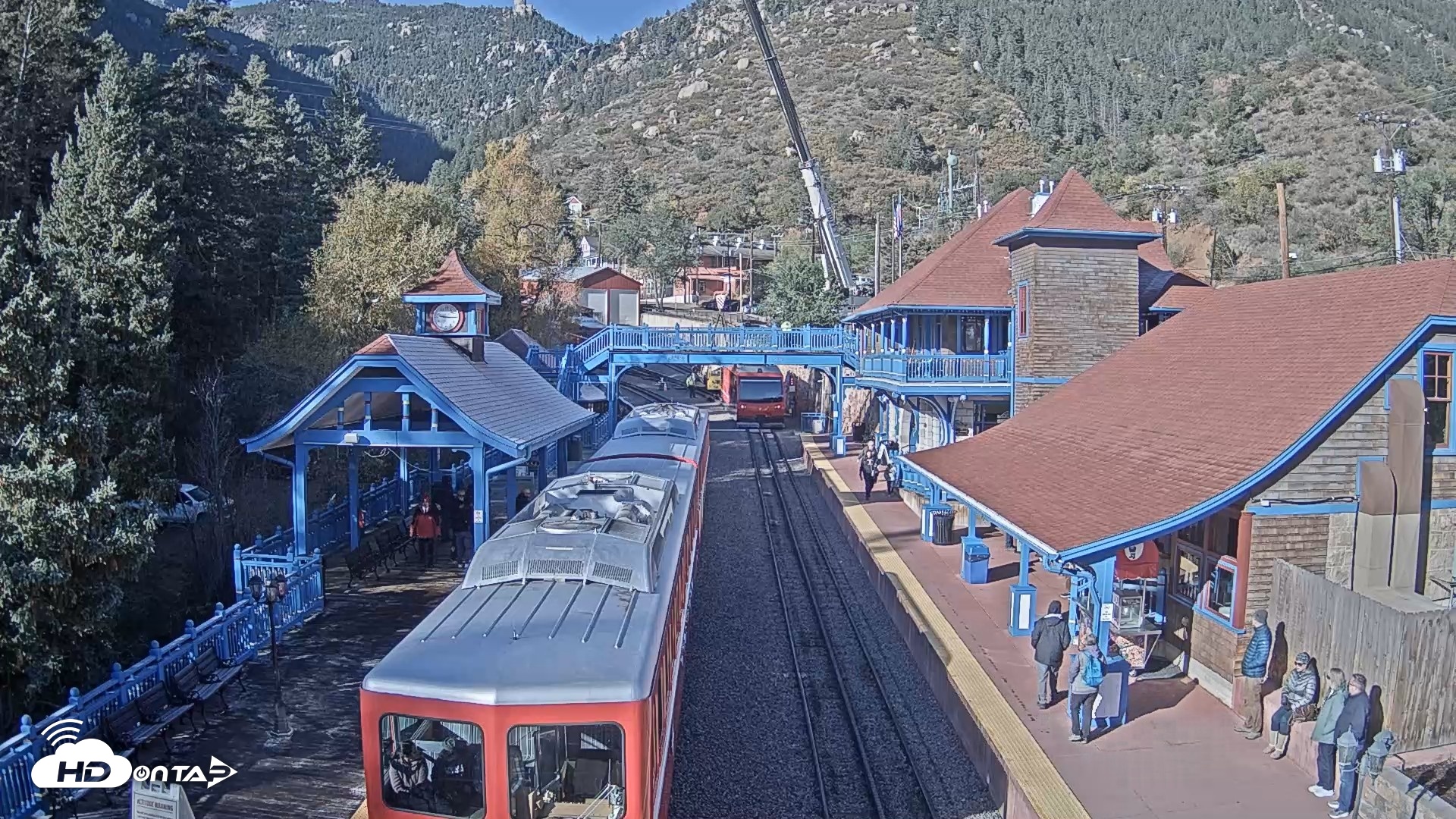 Snapshot of Pikes Peak COG Railway Live Webcam taken Oct 16, 2026, 9:15am MDT