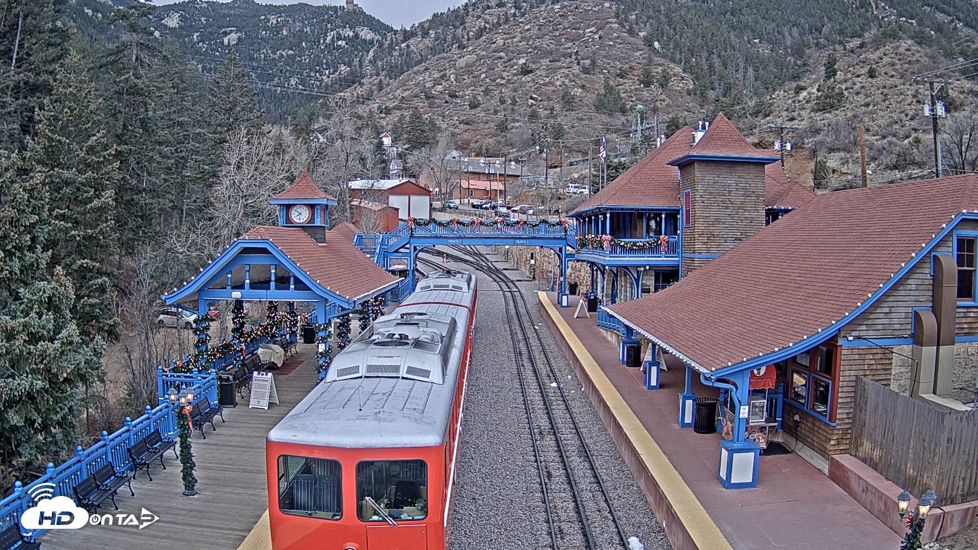 Snapshot of Pikes Peak COG Railway Live Webcam taken Jan 1, 2026, 7:52am MST