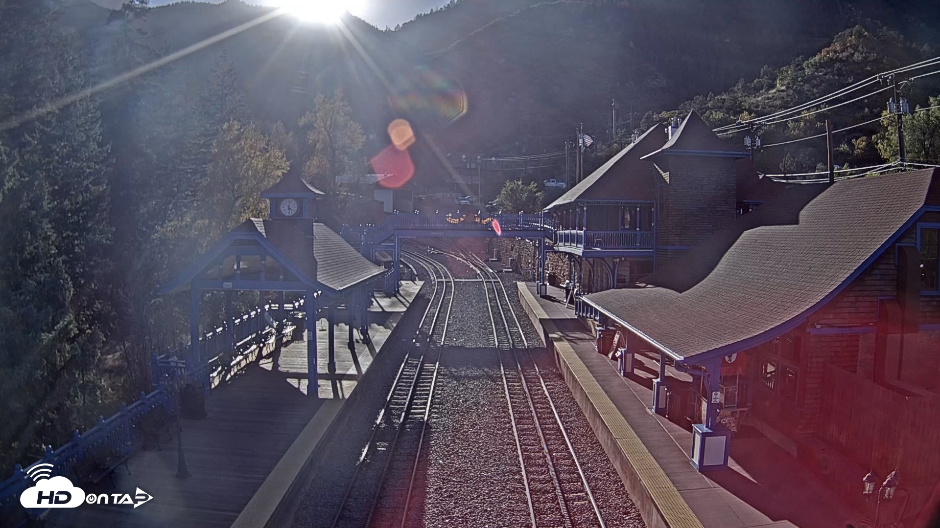 Snapshot of Pikes Peak COG Railway Live Webcam taken Oct 18, 2025, 4:29pm MDT