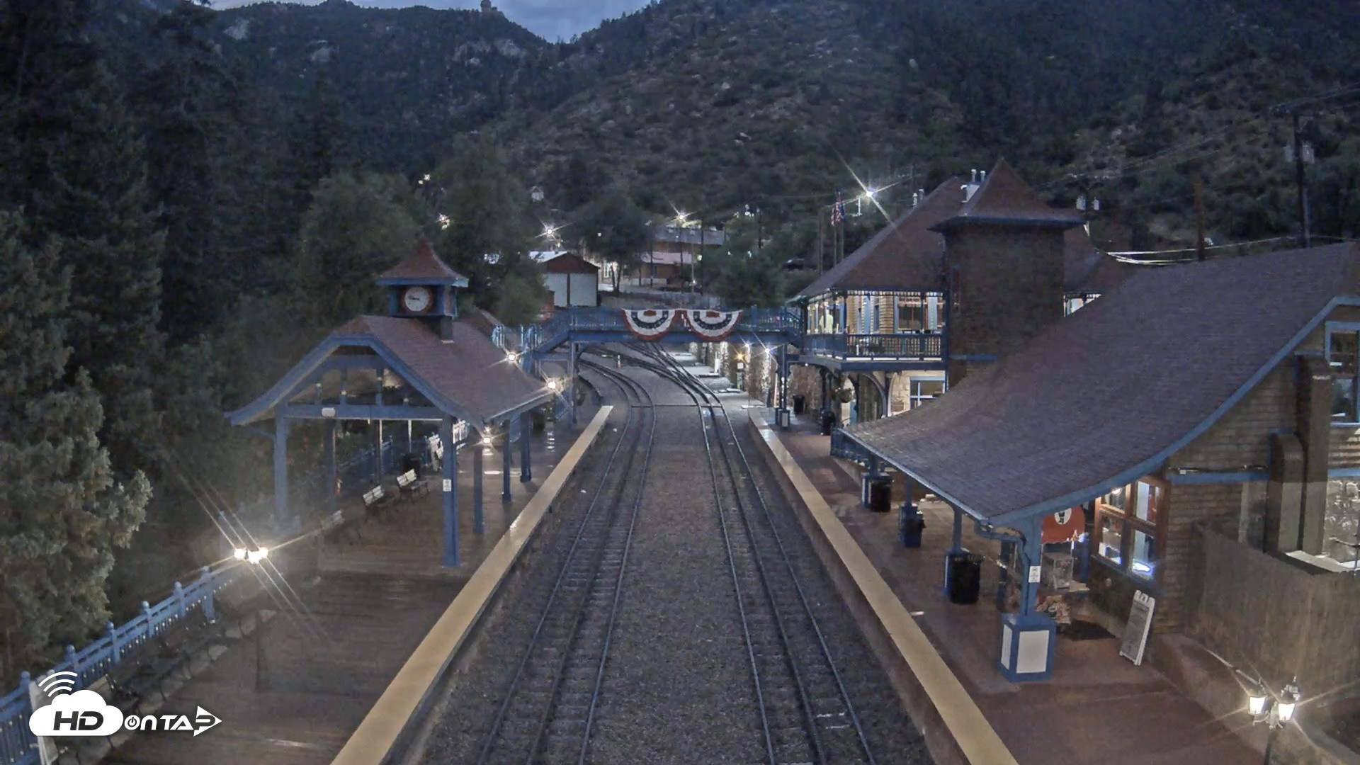 Snapshot of Pikes Peak COG Railway Live Webcam taken Jul 23, 2026, 8:48pm MDT