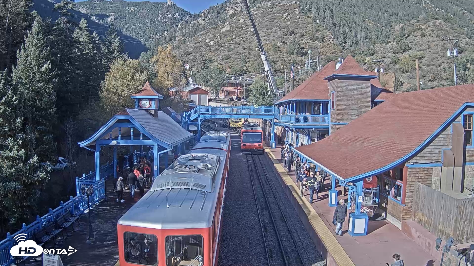 Snapshot of Pikes Peak COG Railway Live Webcam taken Oct 16, 2026, 9:11am MDT