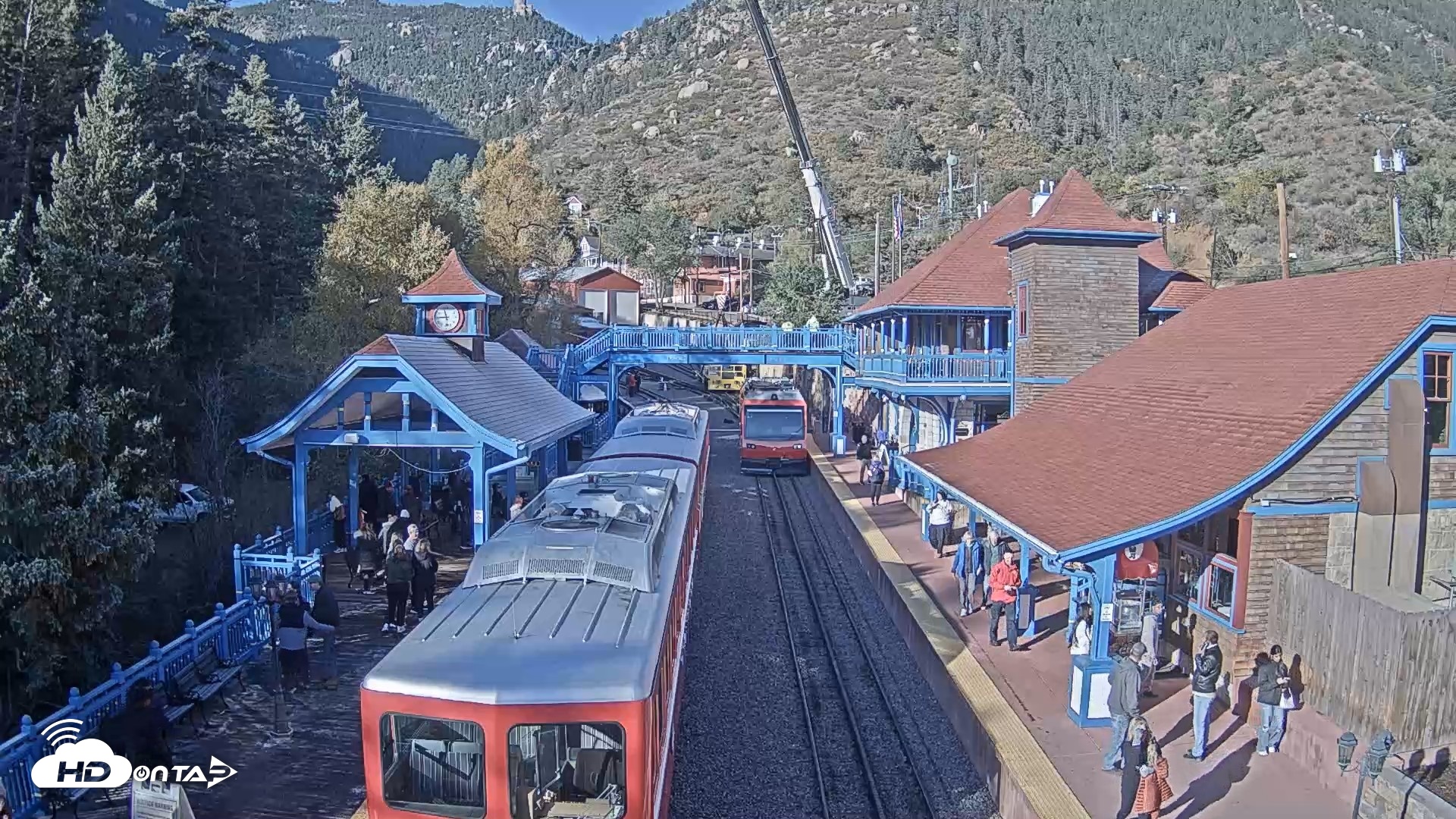 Snapshot of Pikes Peak COG Railway Live Webcam taken Oct 16, 2026, 8:58am MDT