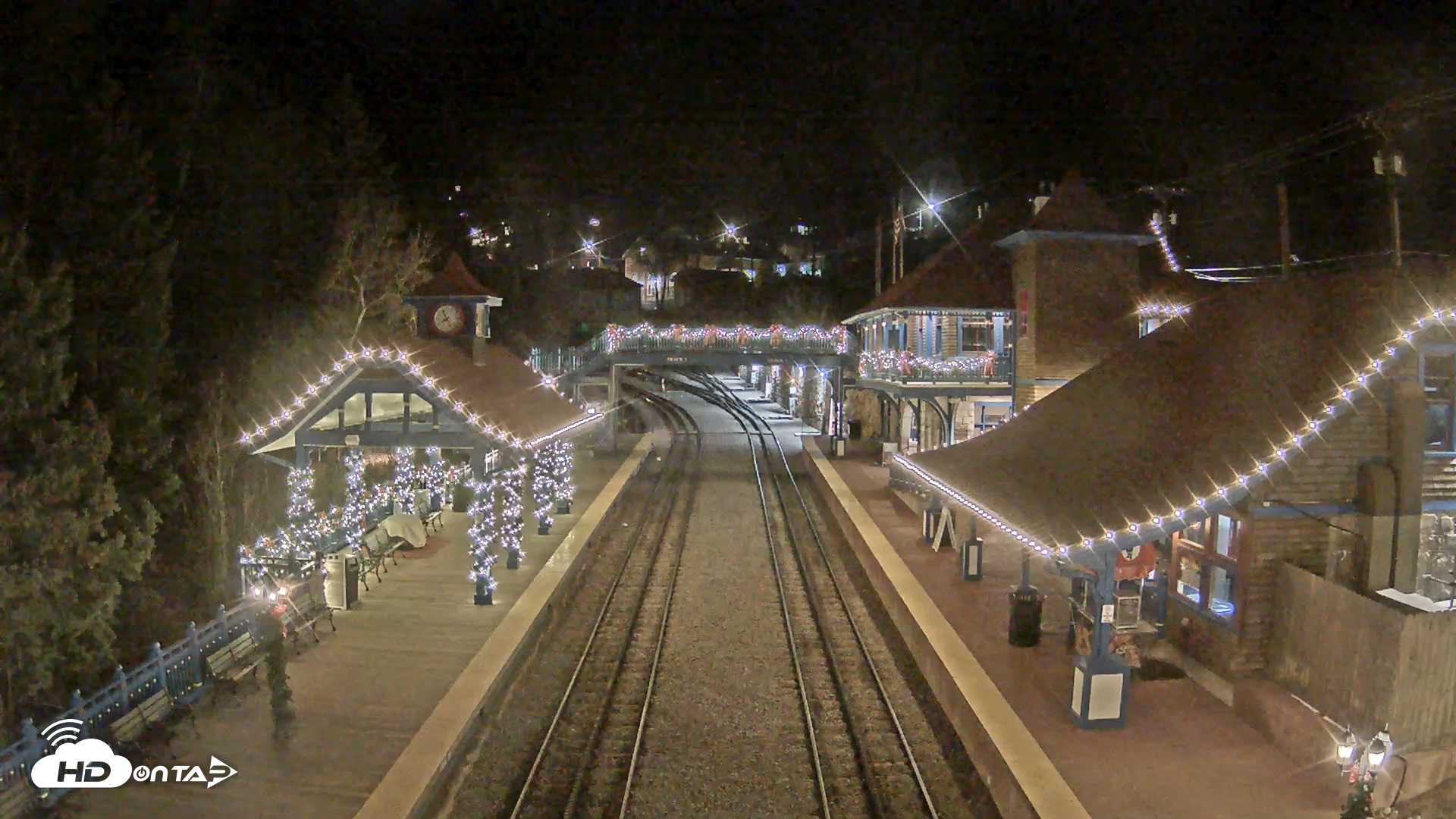 Snapshot of Pikes Peak COG Railway Live Webcam taken Dec 22, 2025, 7:56pm MST