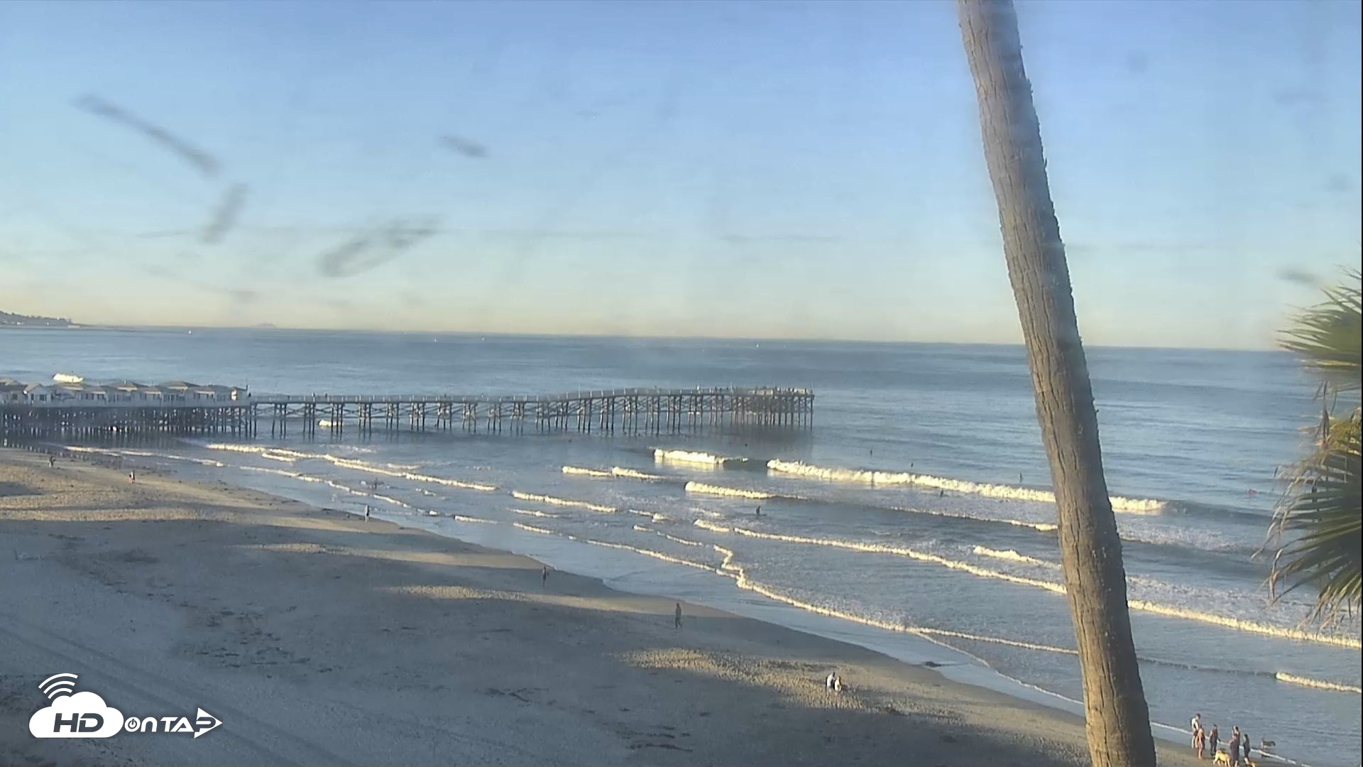 Snapshot of Mission Beach & Crystal Pier Live Webcam taken Oct 3, 2026, 7:32am PDT
