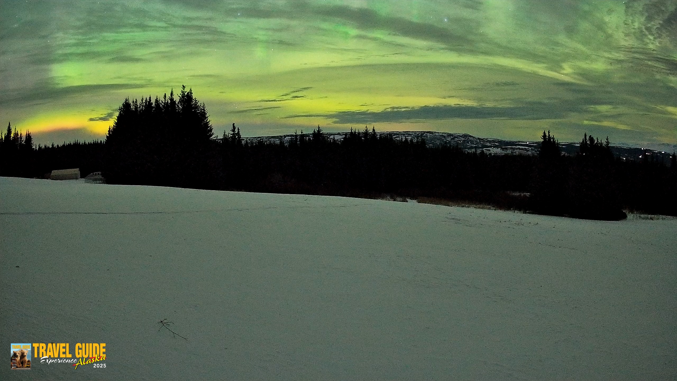 Snapshot of Homer Alaska Northern Lights Live Cam taken Jan 21, 2026, 2:35am AKST