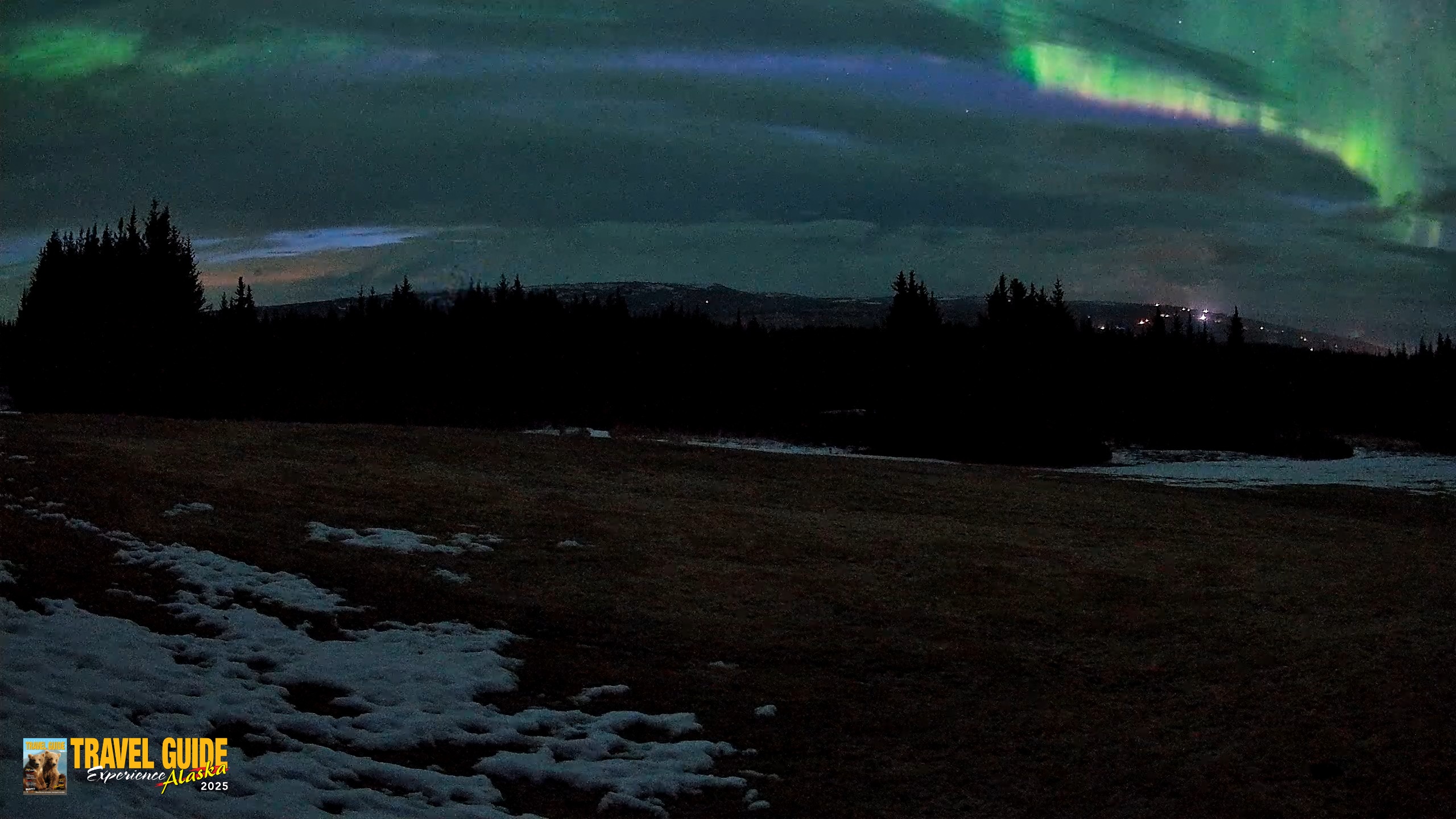Snapshot of Homer Alaska Northern Lights Live Cam taken Apr 20, 2026, 4:11am AKDT