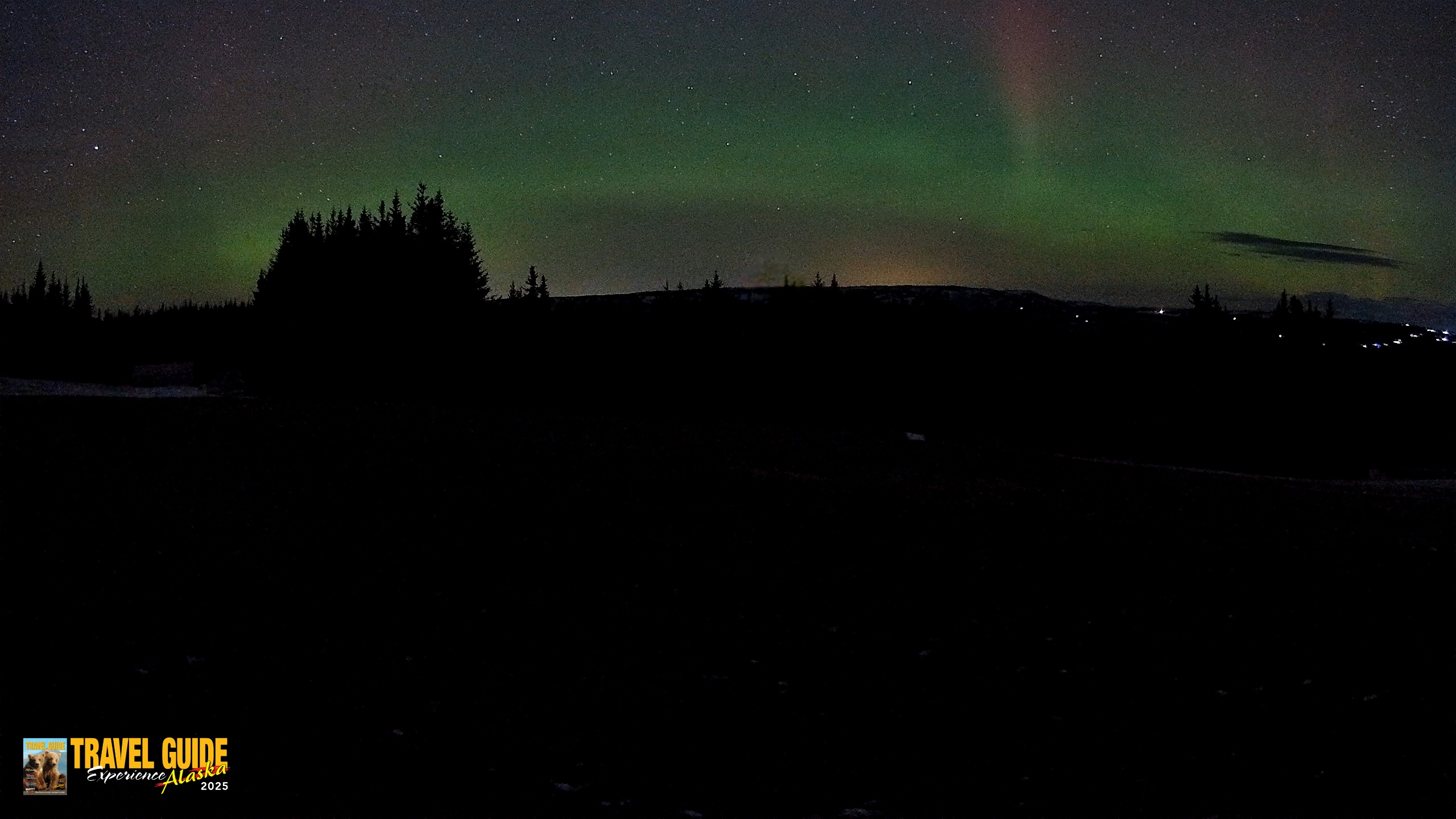 Snapshot of Homer Alaska Northern Lights Live Cam taken Dec 23, 2025, 12:02am AKST
