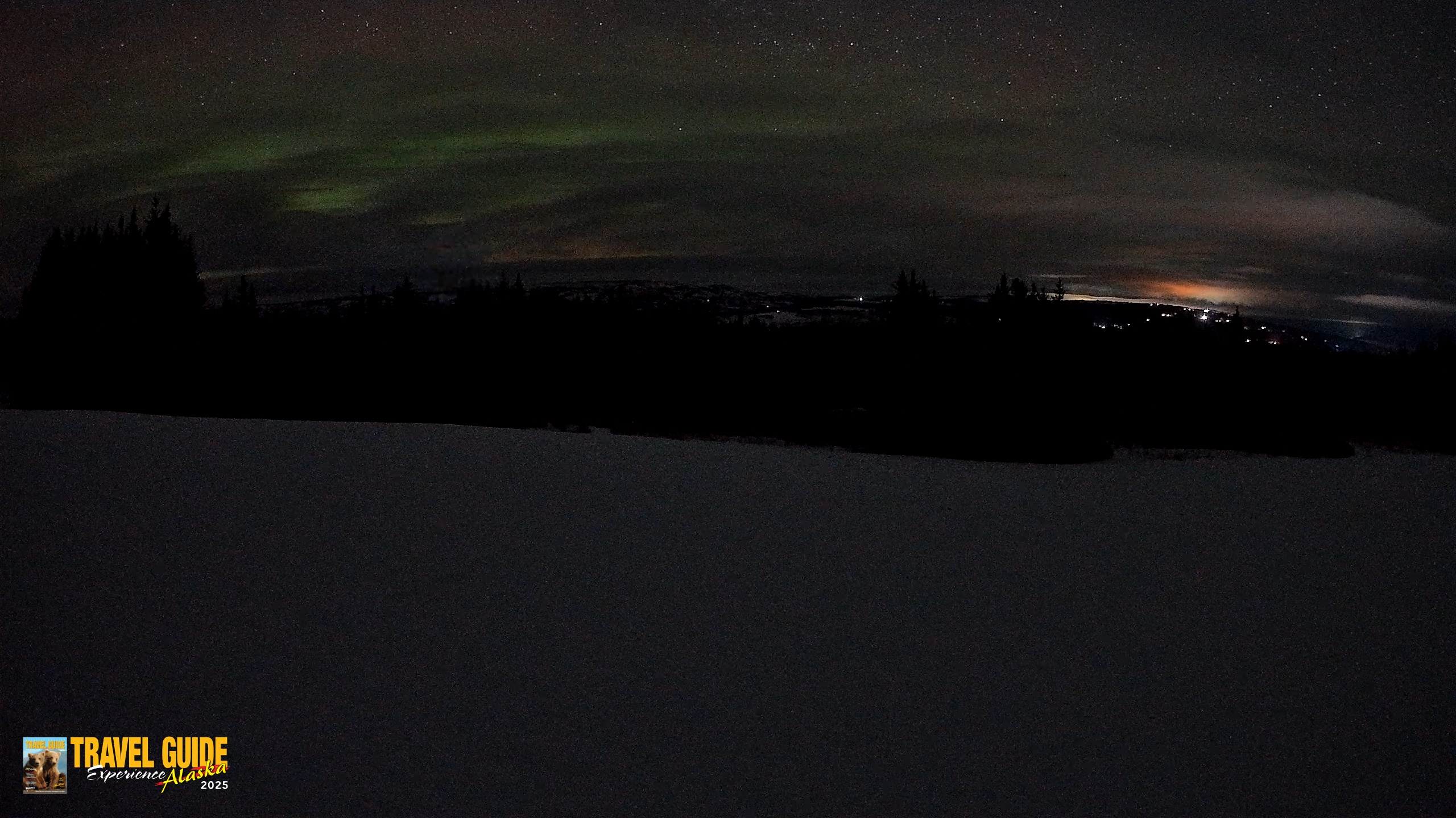 Snapshot of Homer Alaska Northern Lights Live Cam taken Feb 18, 2026, 2:41am AKST