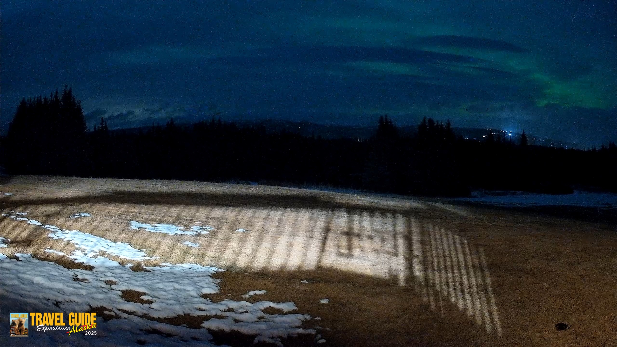 Snapshot of Homer Alaska Northern Lights Live Cam taken Apr 20, 2026, 12:13am AKDT