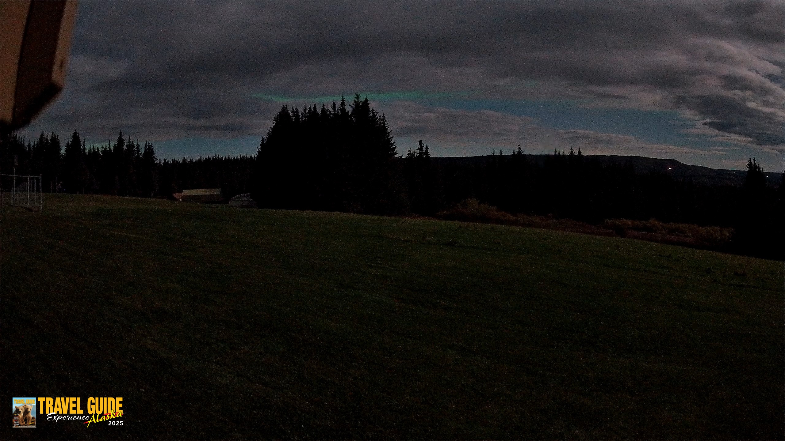 Snapshot of Homer Alaska Northern Lights Live Cam taken Oct 3, 2026, 2:39am AKDT