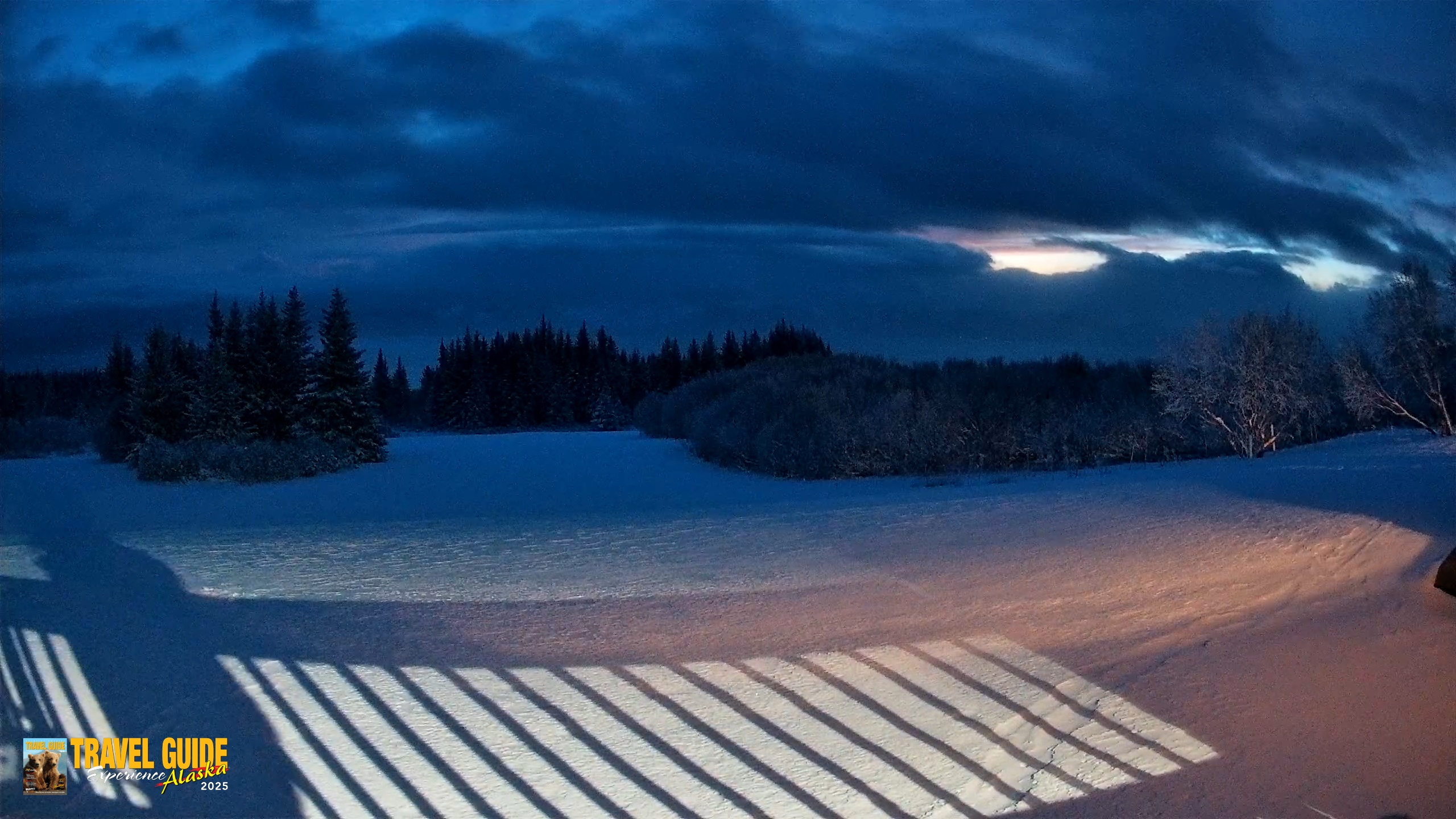 Snapshot of Homer Alaska Northern Lights Live Cam taken Jan 14, 2026, 8:48am AKST