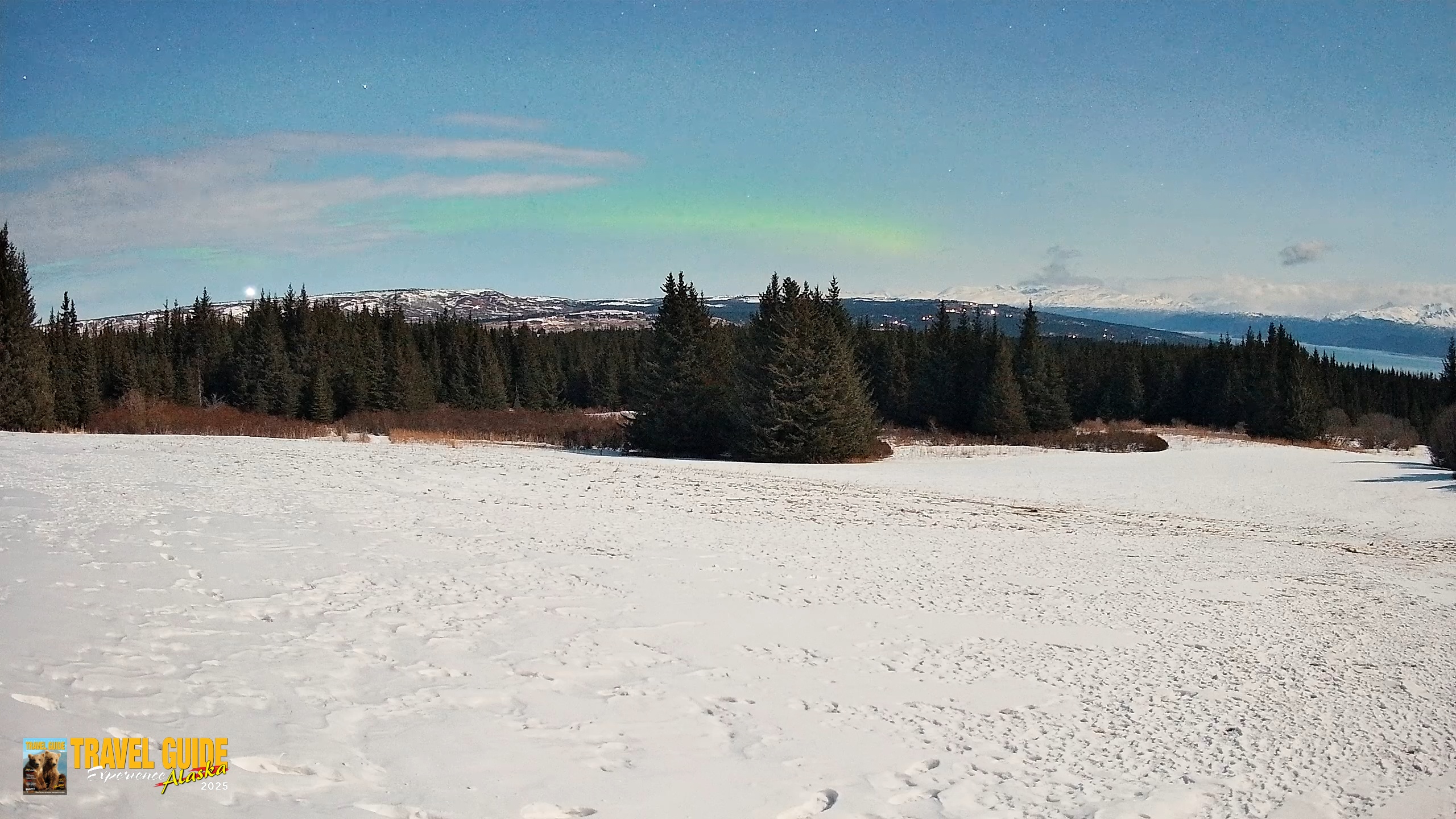 Snapshot of Homer Alaska Northern Lights Live Cam taken Mar 29, 2026, 10:33pm AKDT