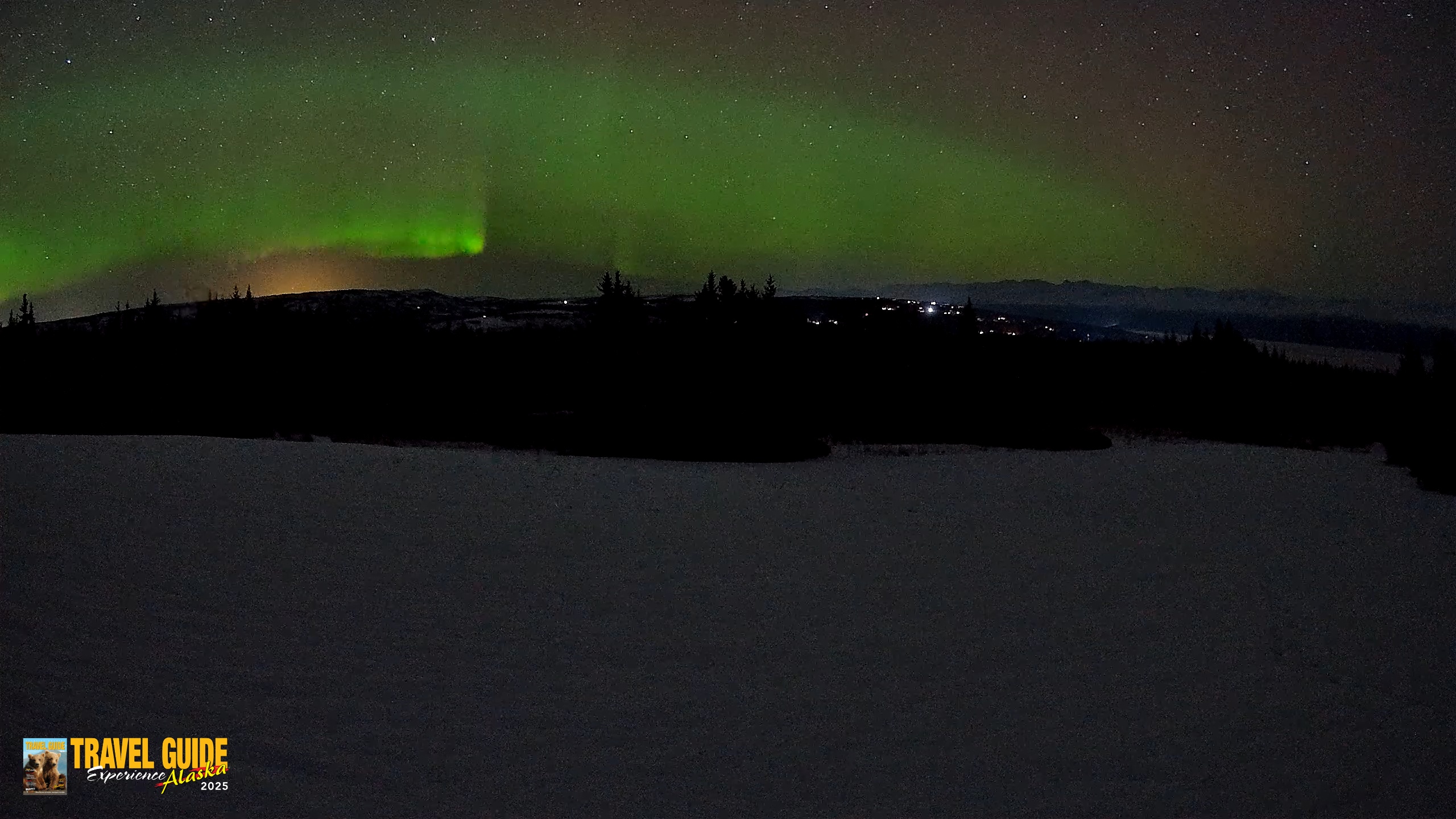Snapshot of Homer Alaska Northern Lights Live Cam taken Feb 15, 2026, 1:00am AKST